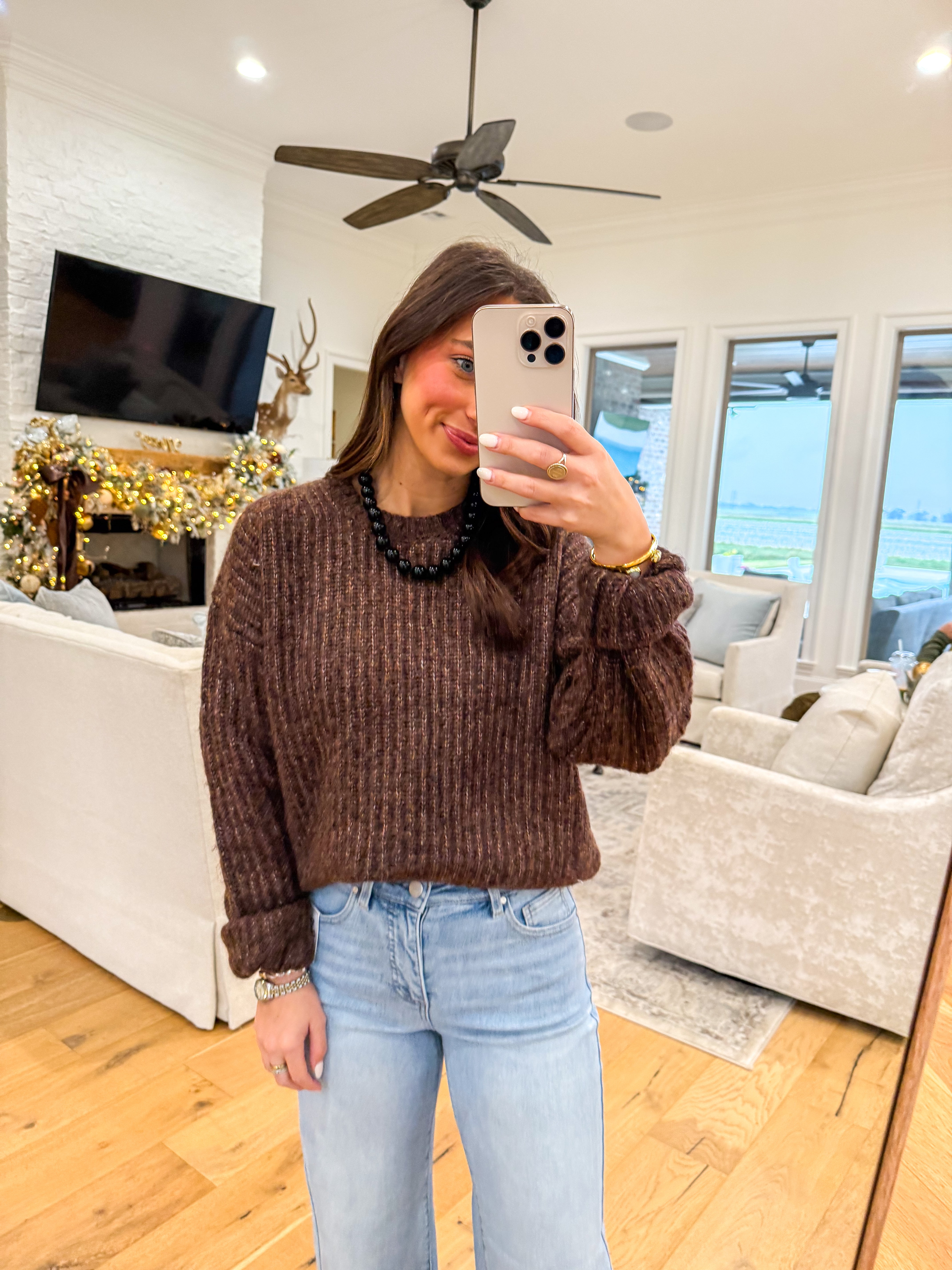 Archer Crewneck Sweater Brown