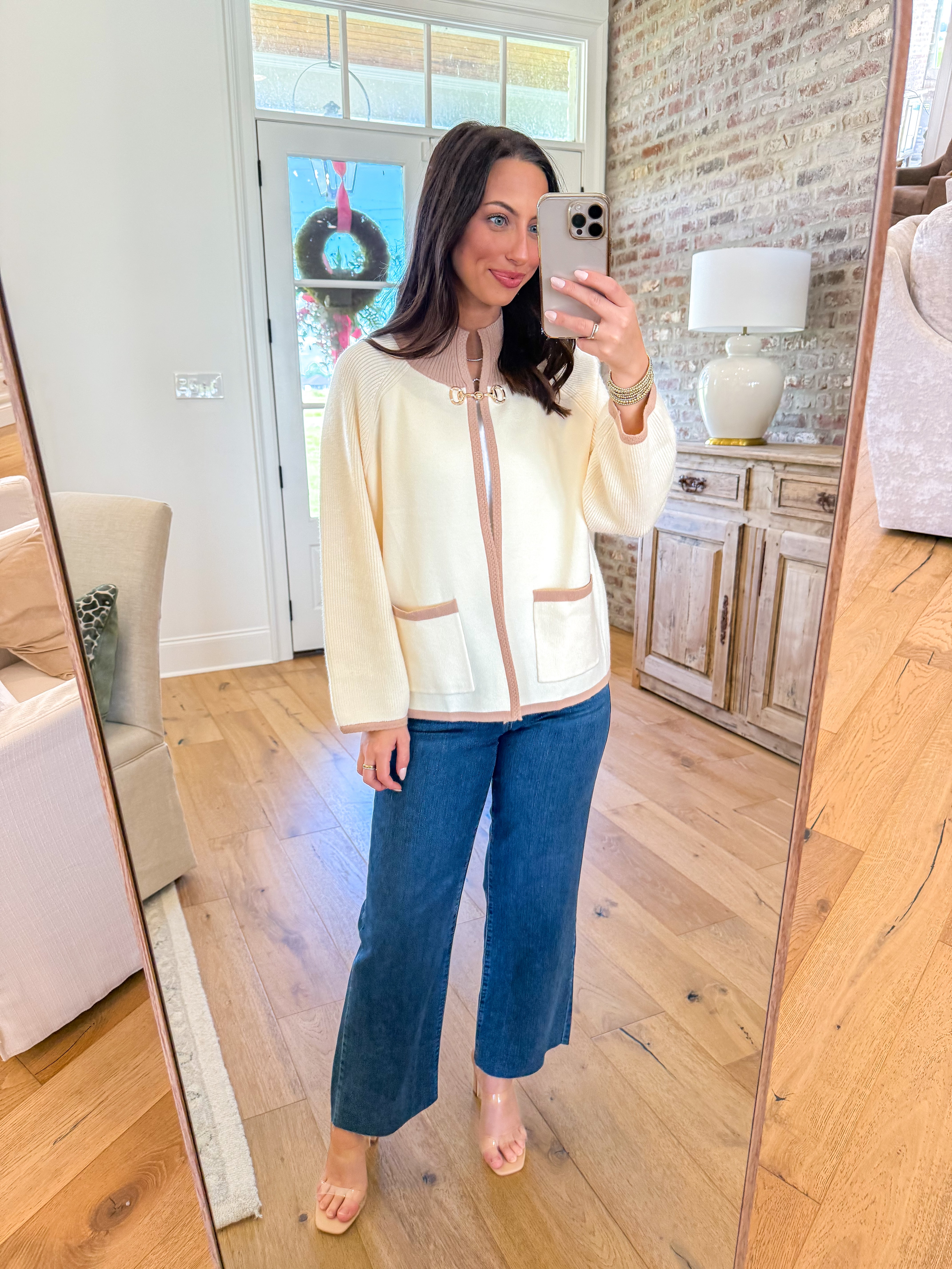 Camel & Cream Knit Cardigan