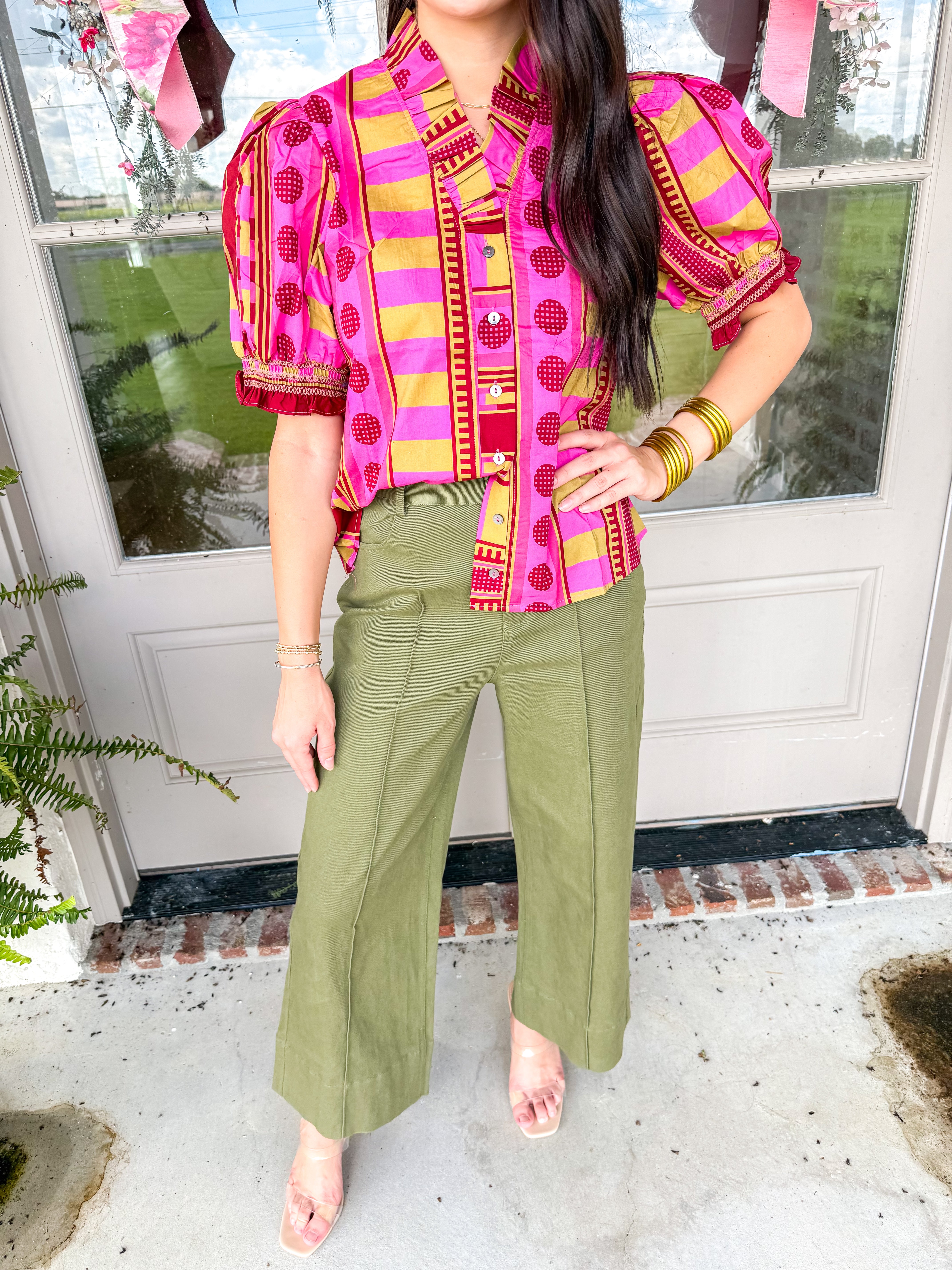 The Penelope Mixed Print Blouse
