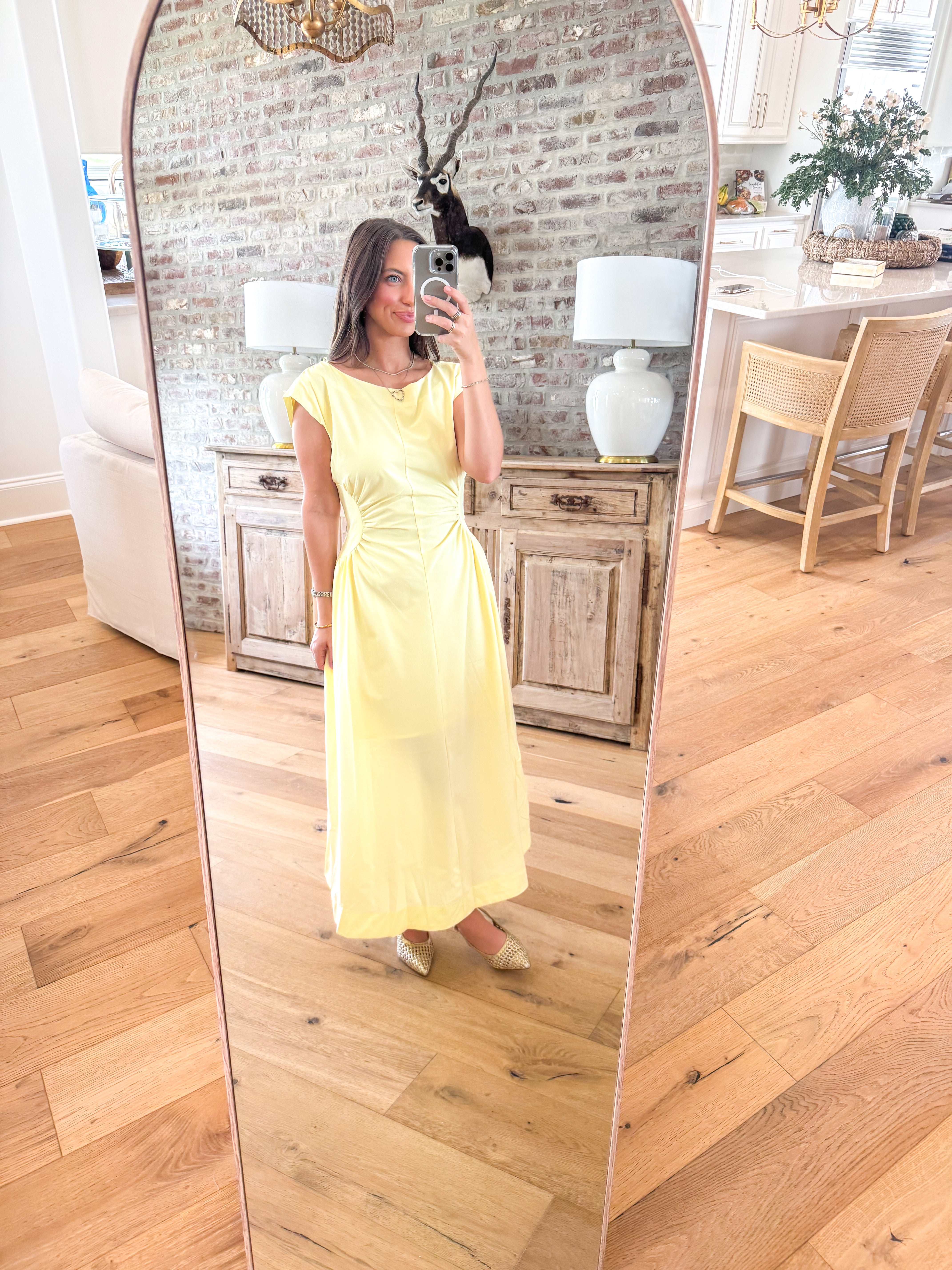 Sunlit Yellow Midi Dress