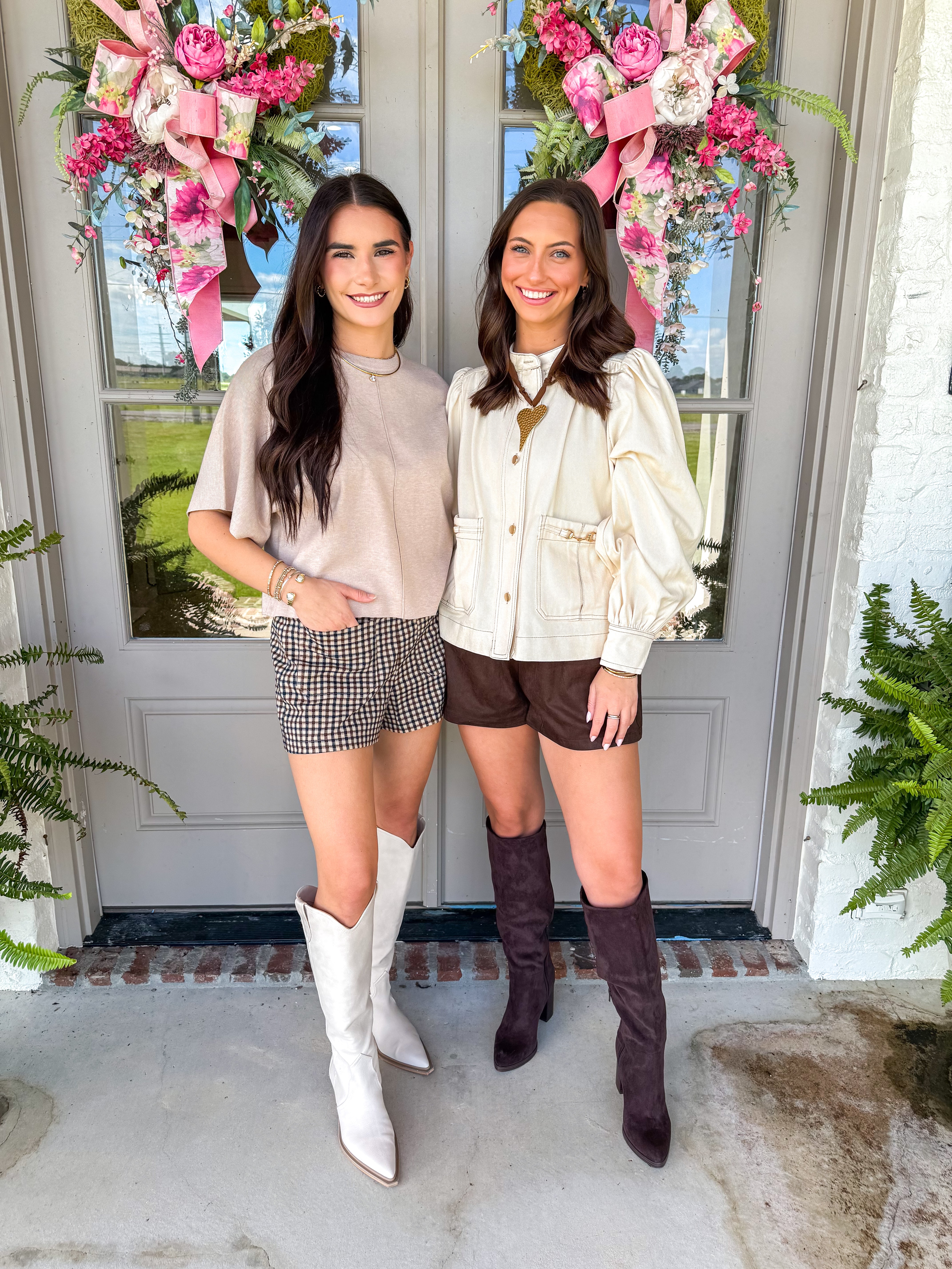Oatmeal Beige Boxy Knit Top