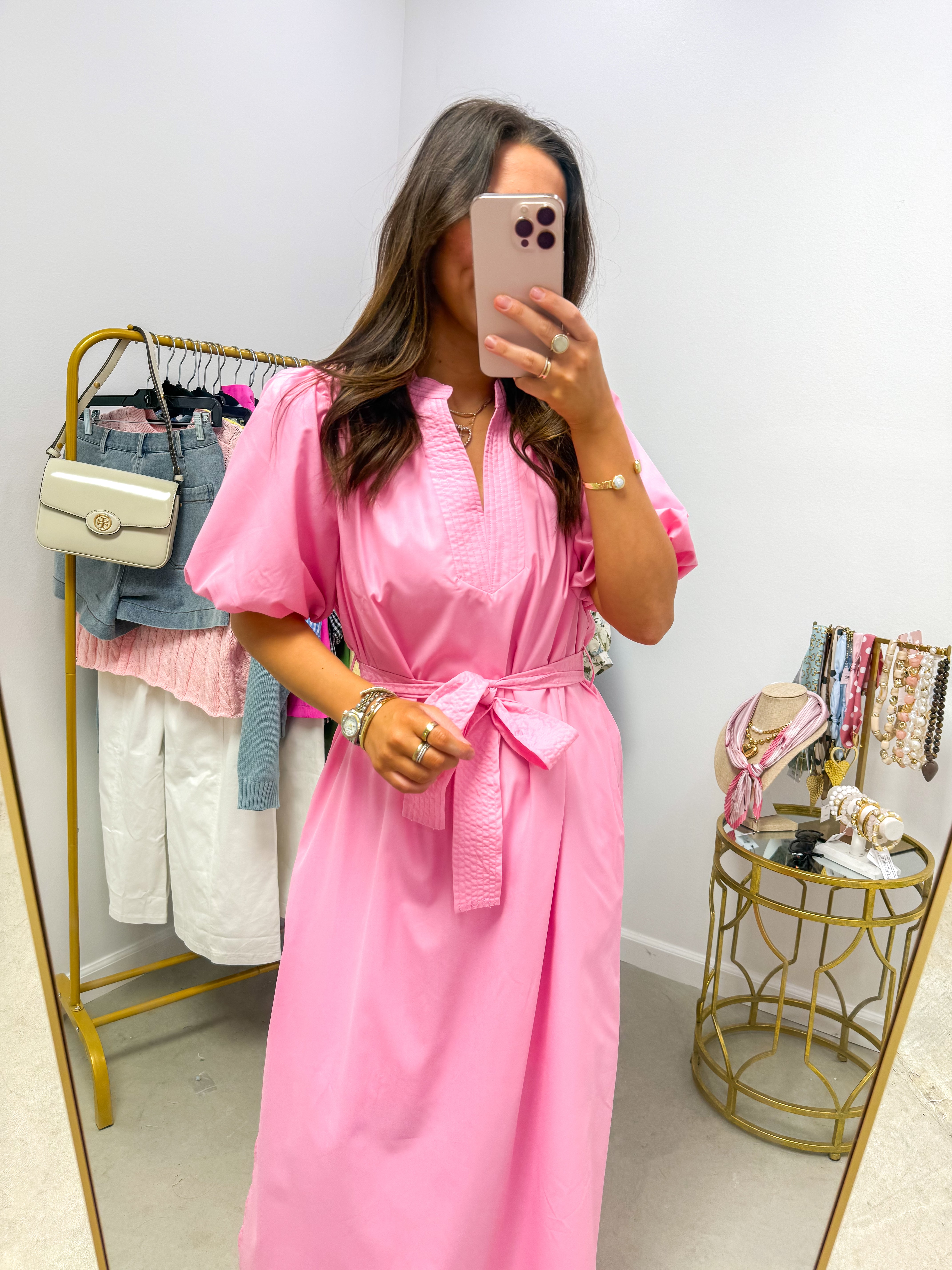 Sweet Ella Mae Light Pink Midi