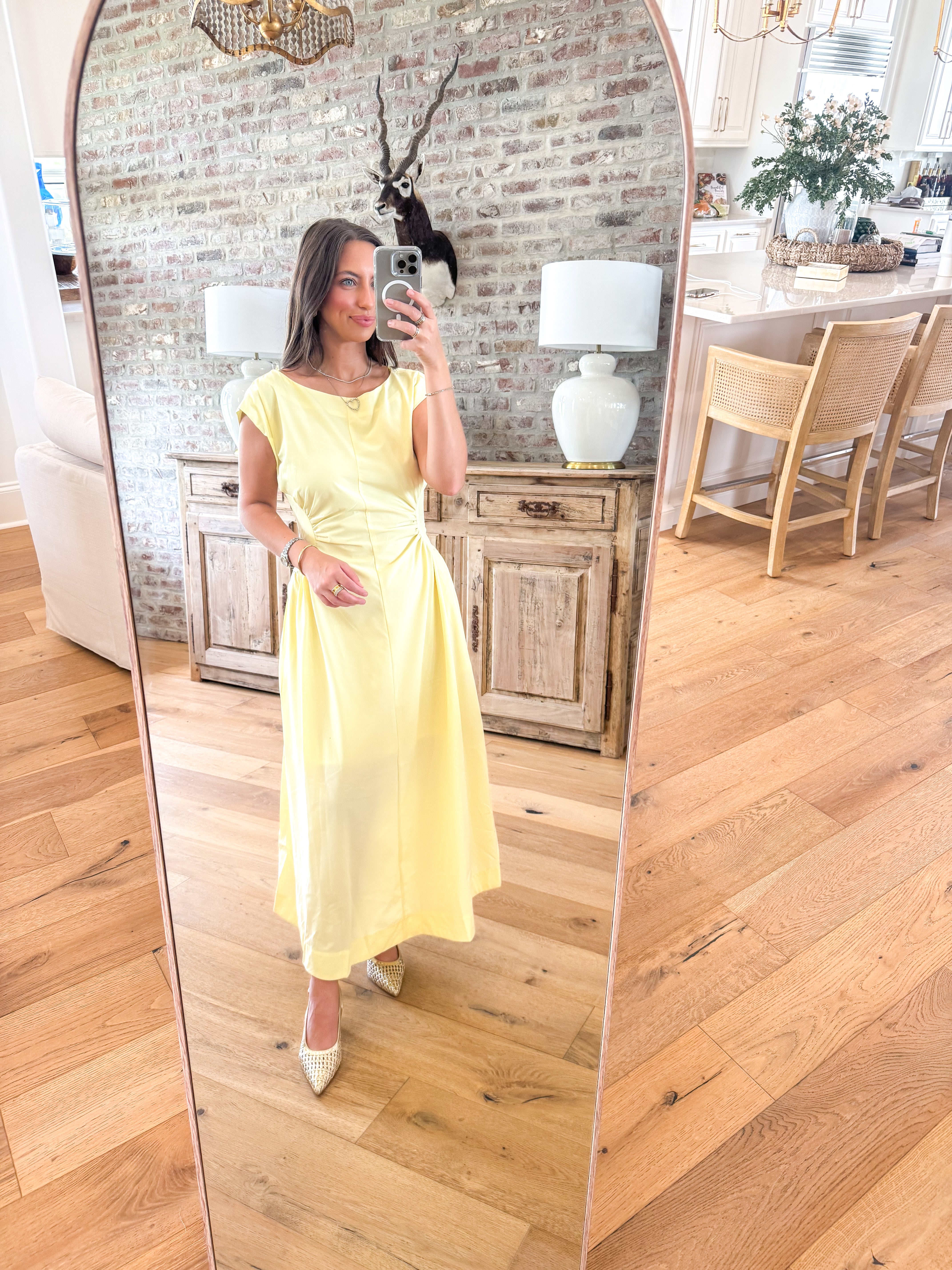 Sunlit Yellow Midi Dress