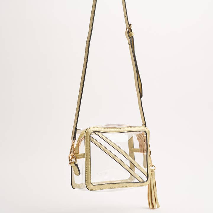 The Cline Gold Clear Stadium Crossbody