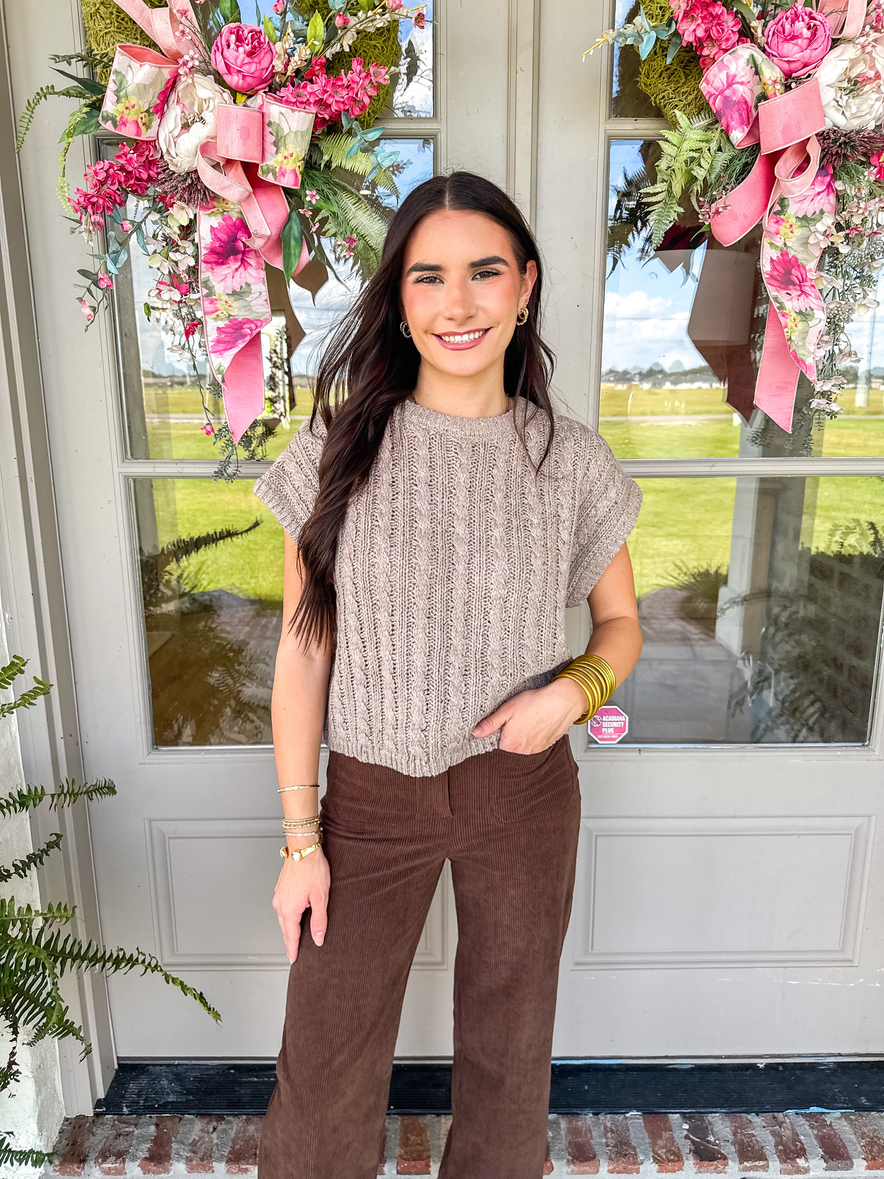 Effortless Cable Knit Sweater Tank