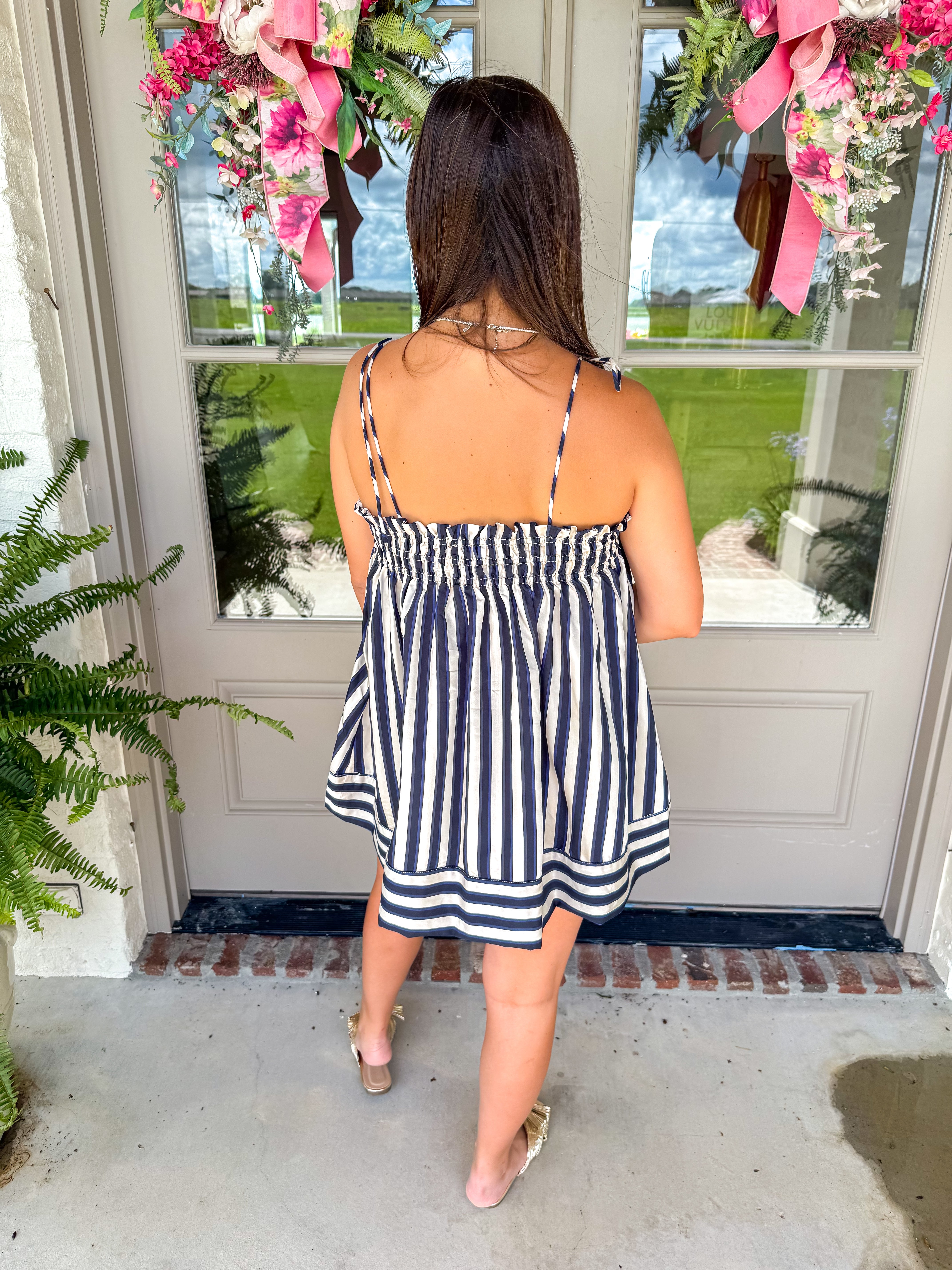Arlette Blue Striped Set
