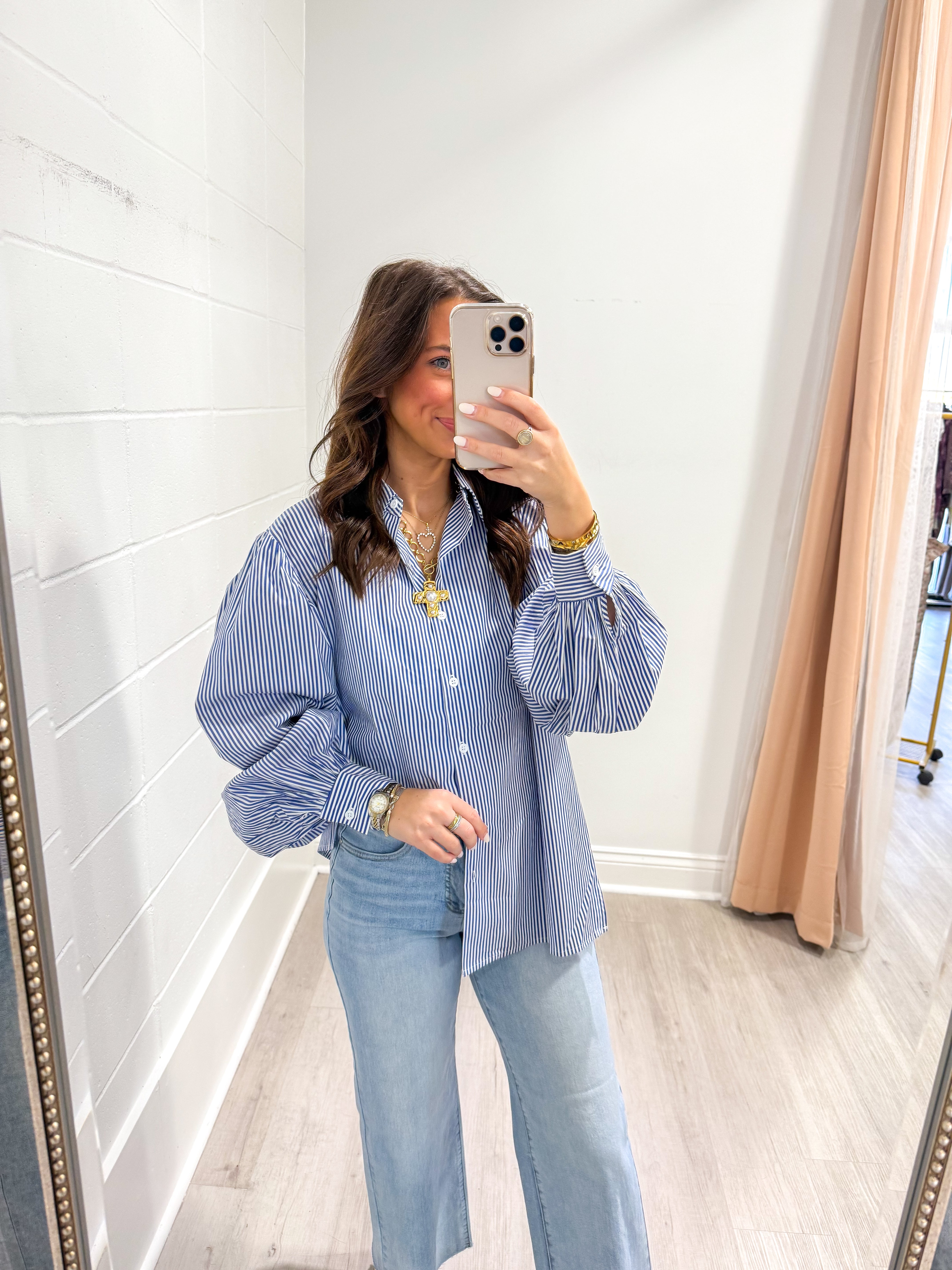 Mariner Light Blue Striped Blouse