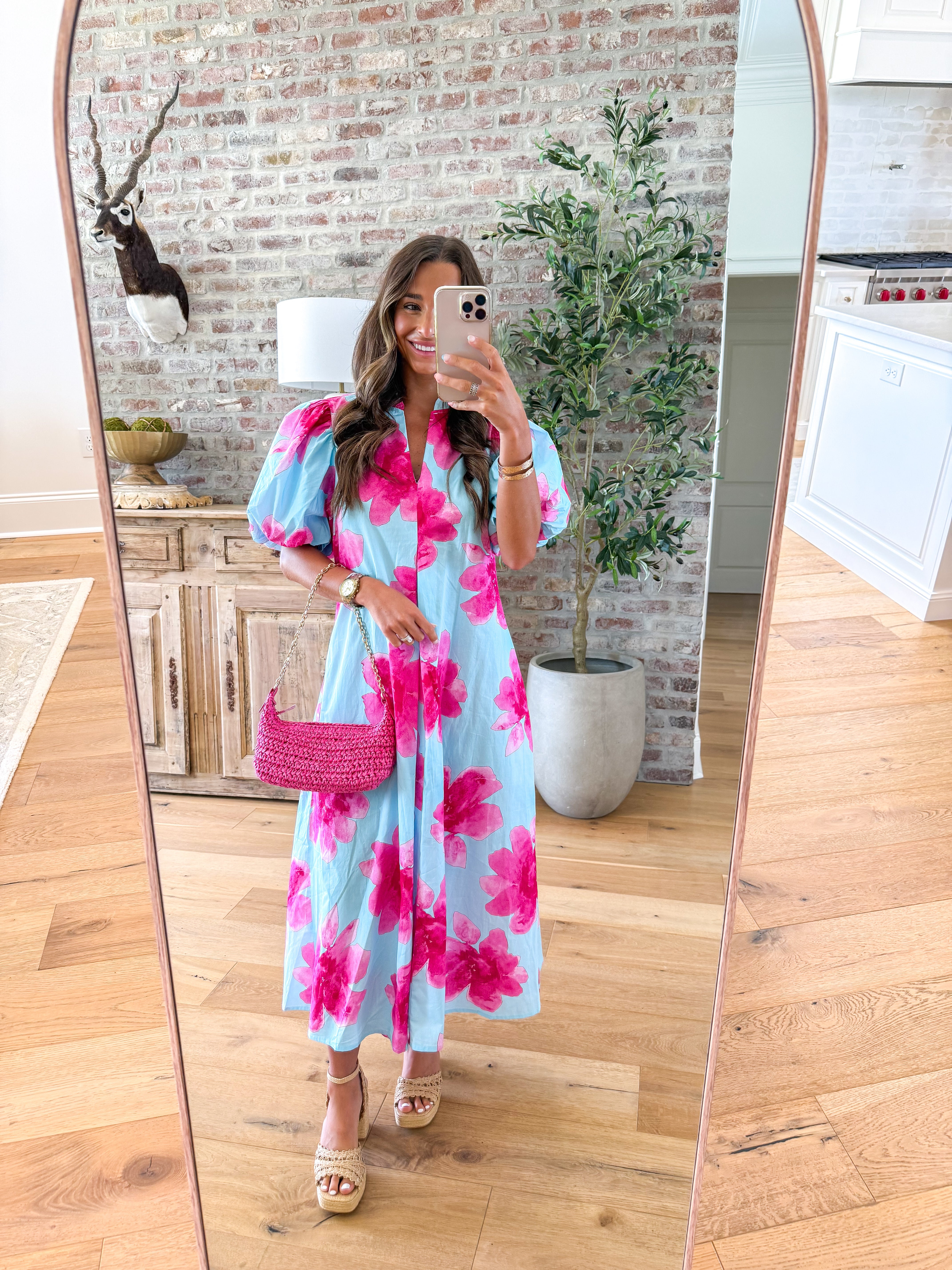 Something Blue Floral Midi