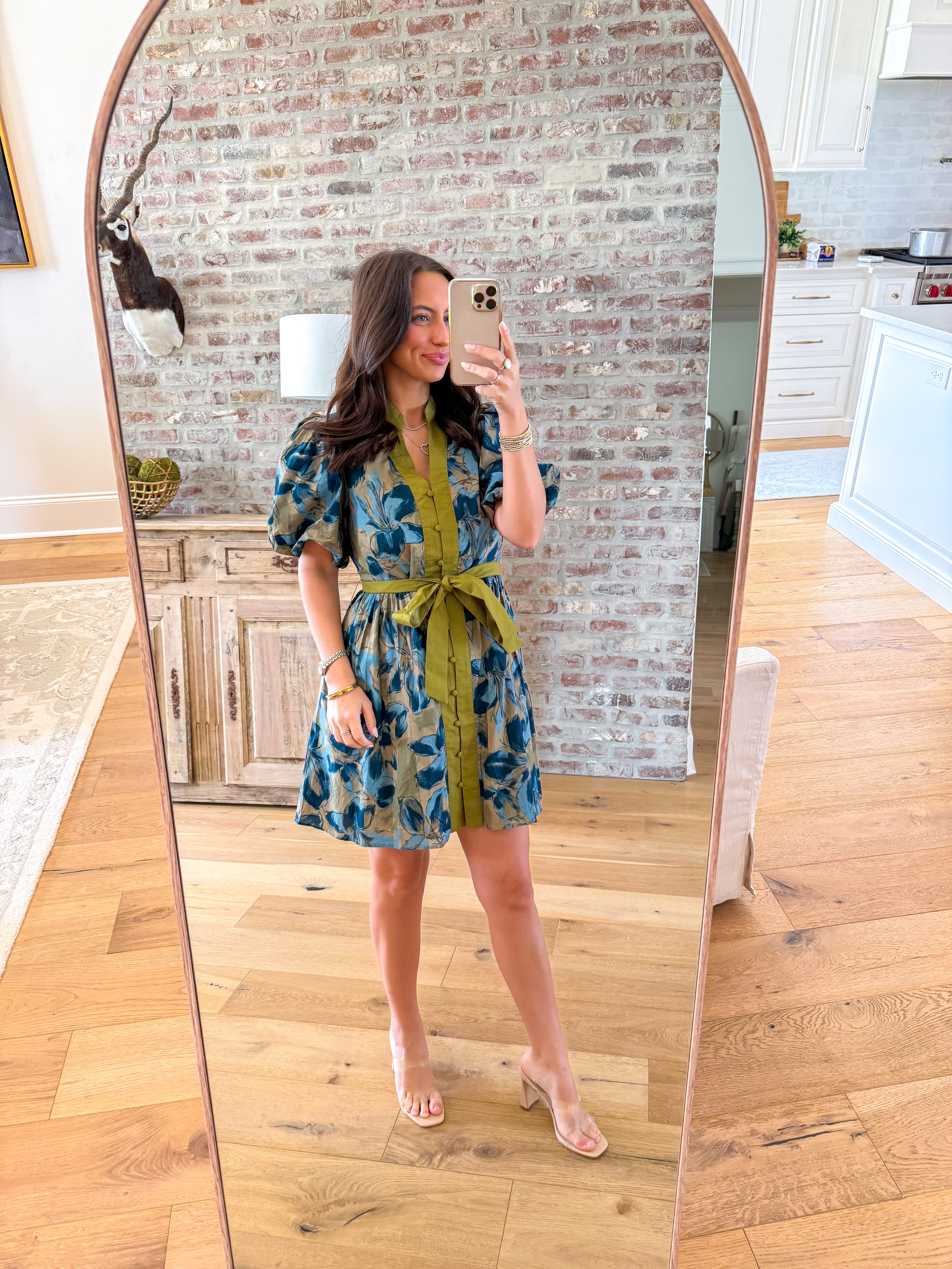 Garden Party Puff Sleeve Mini Dress