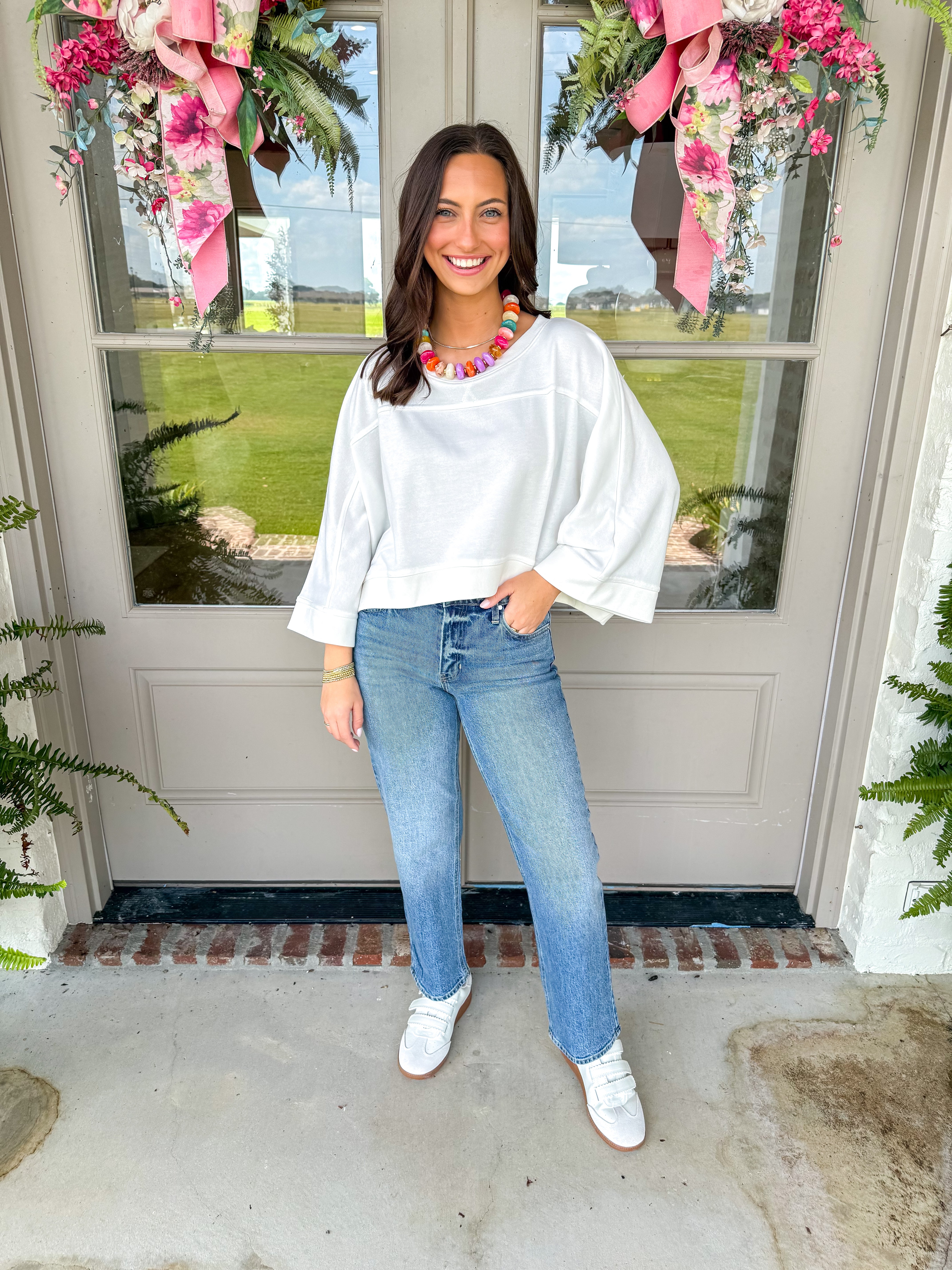 The Softest Cropped Dolman Top