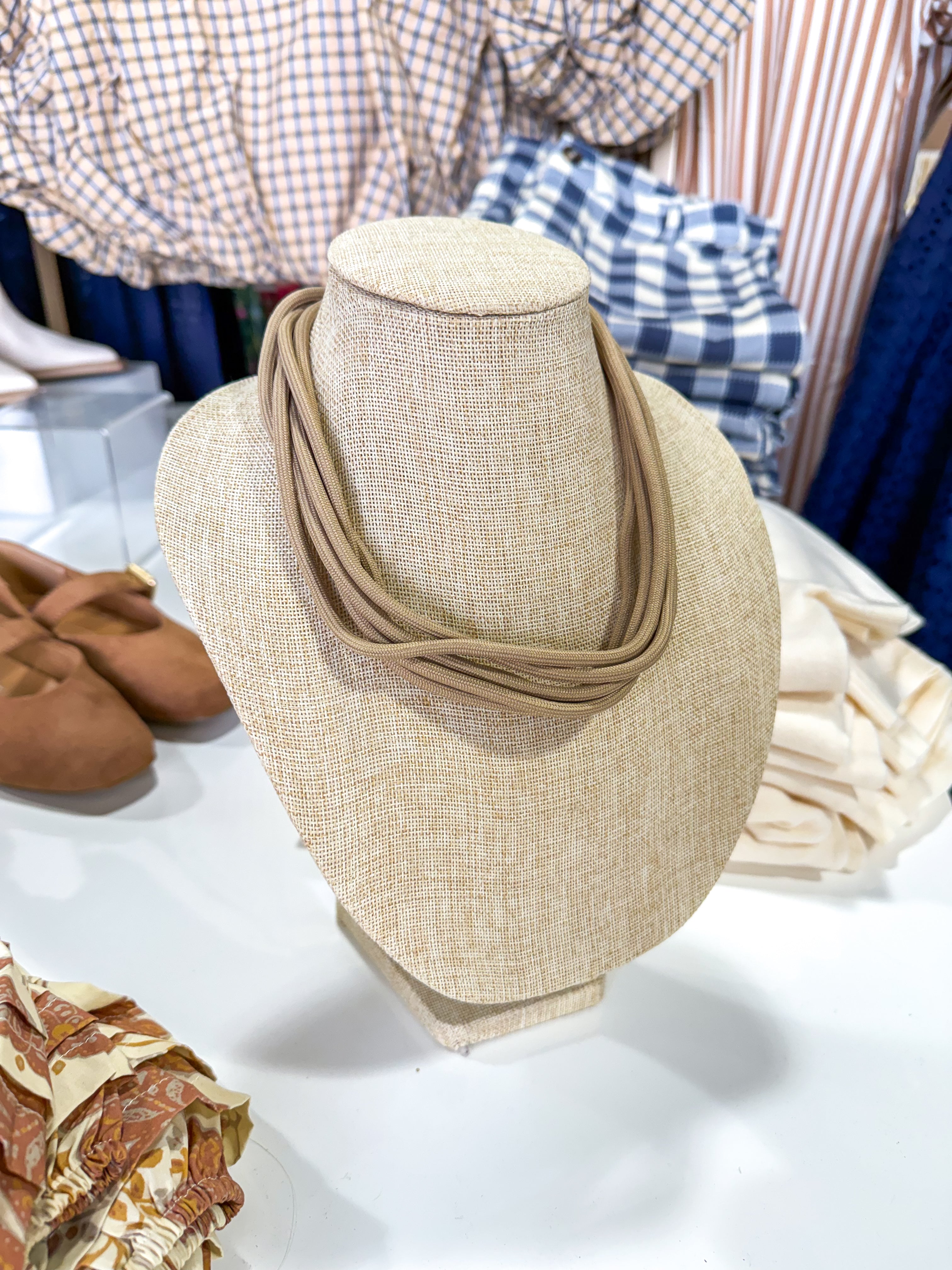 Nude Mutli String Necklace