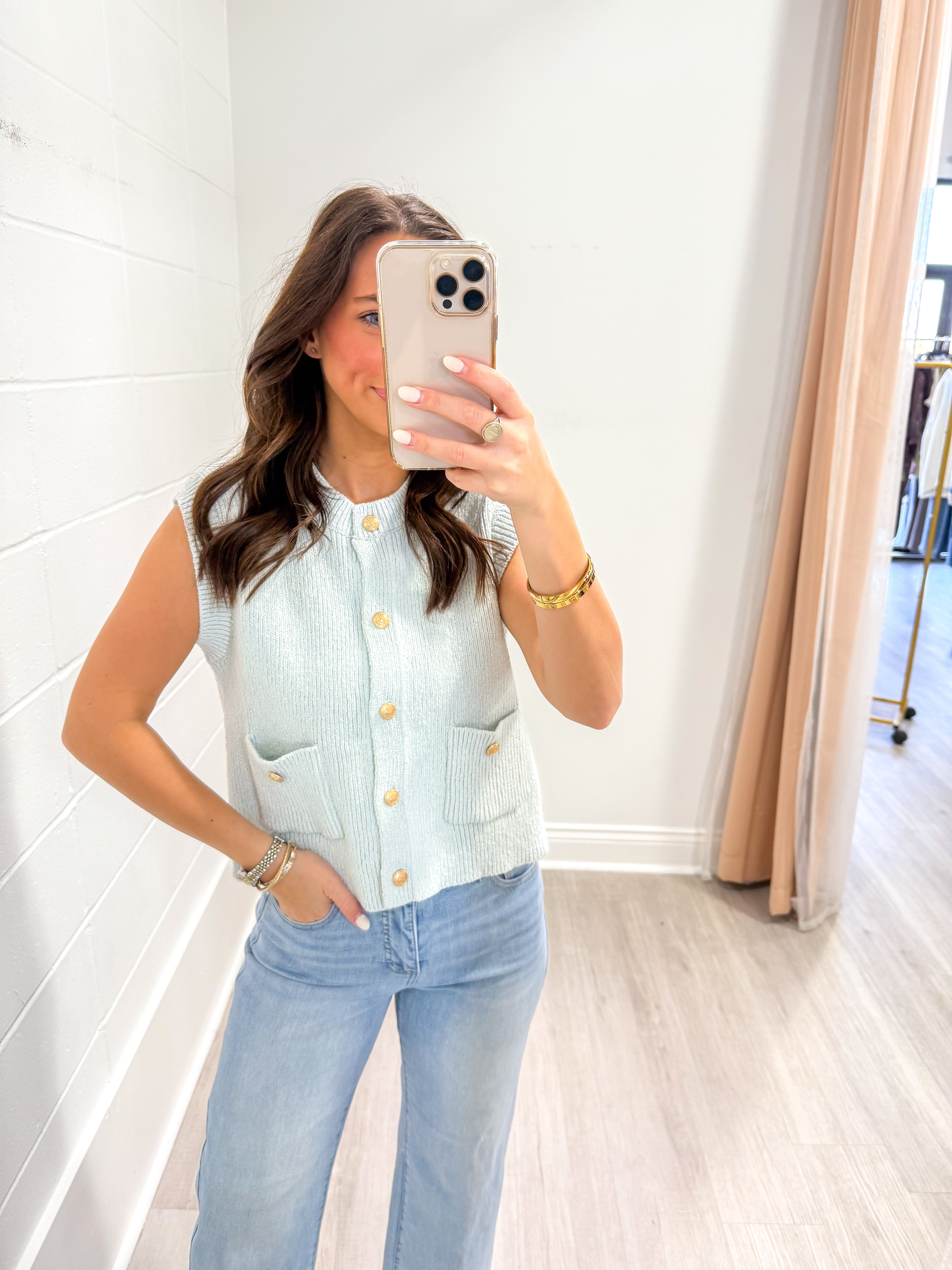 Lakelyn Light Blue Sweater Tank