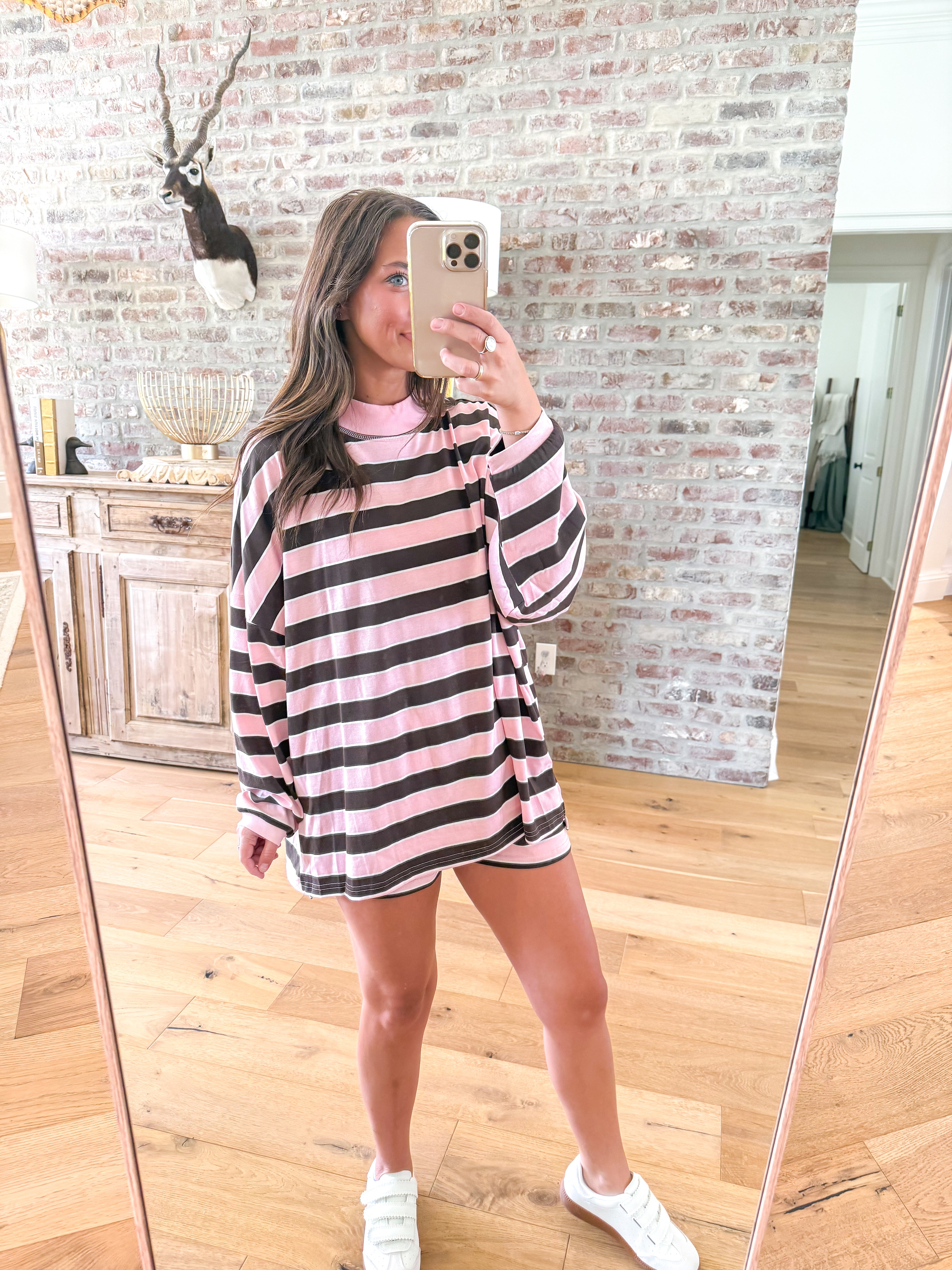 Raven Pink/Brown Striped Set