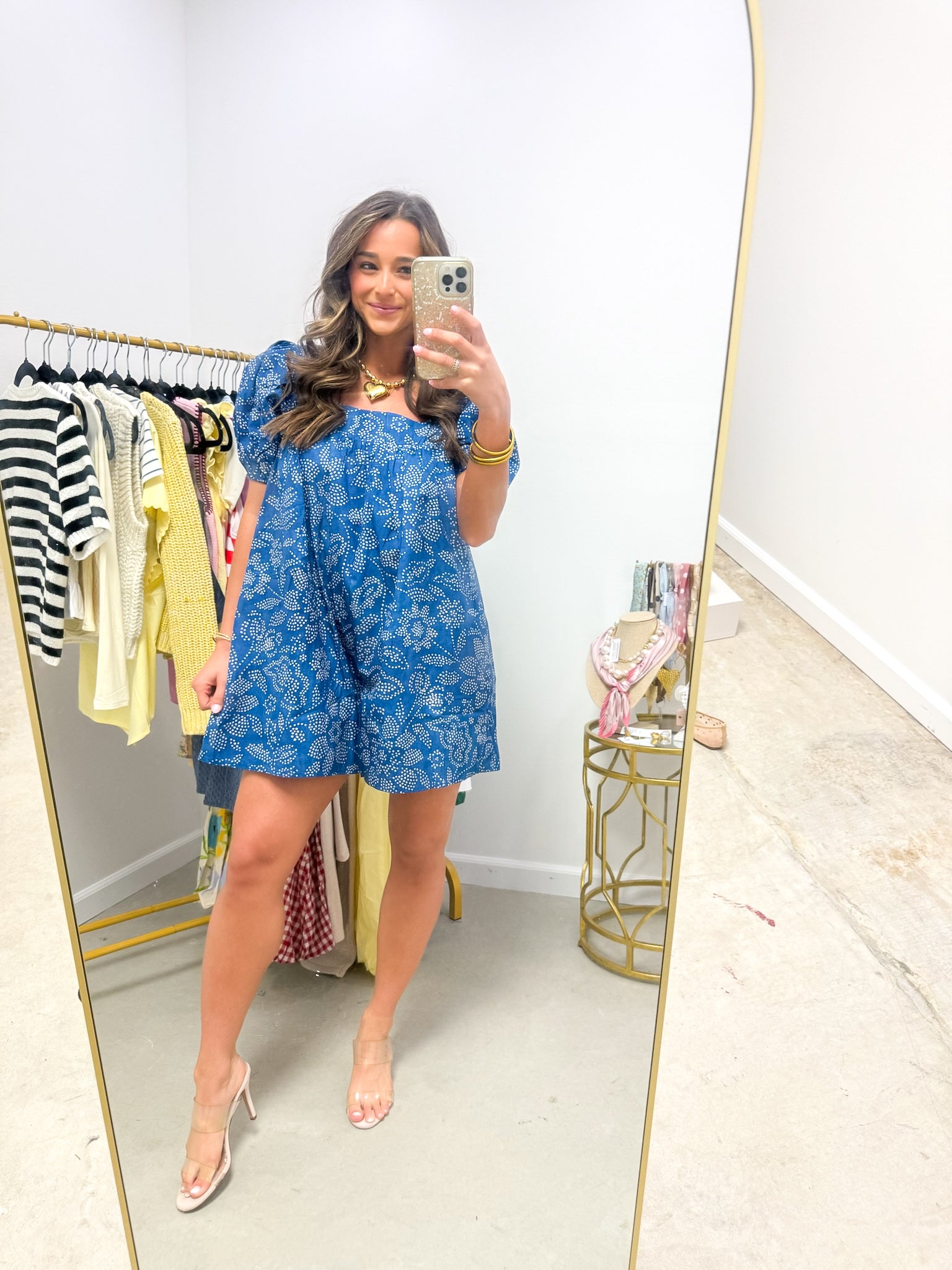 Keepsake Blue & Taupe Romper