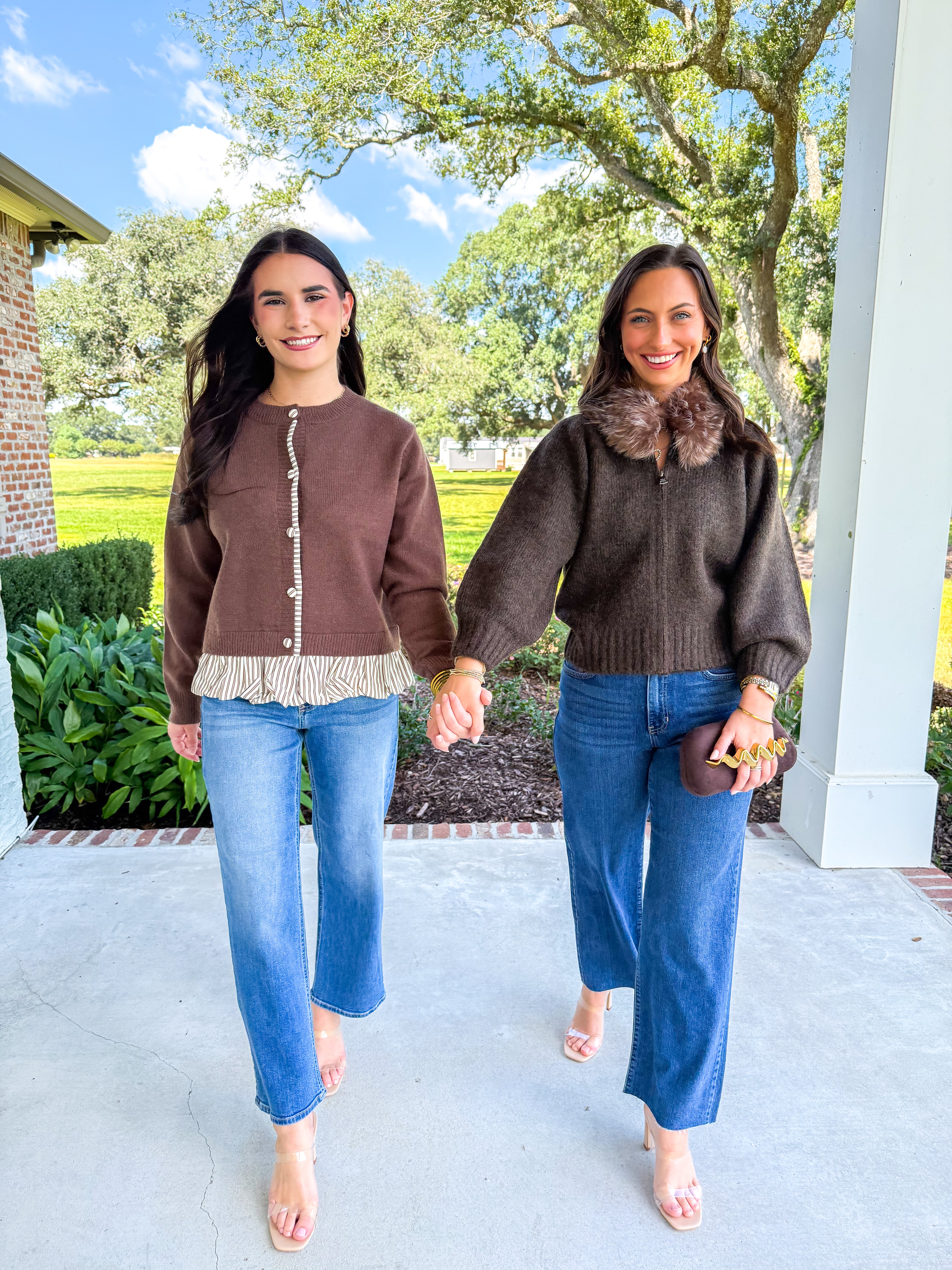 The Hazel Lace-Trim Cardigan