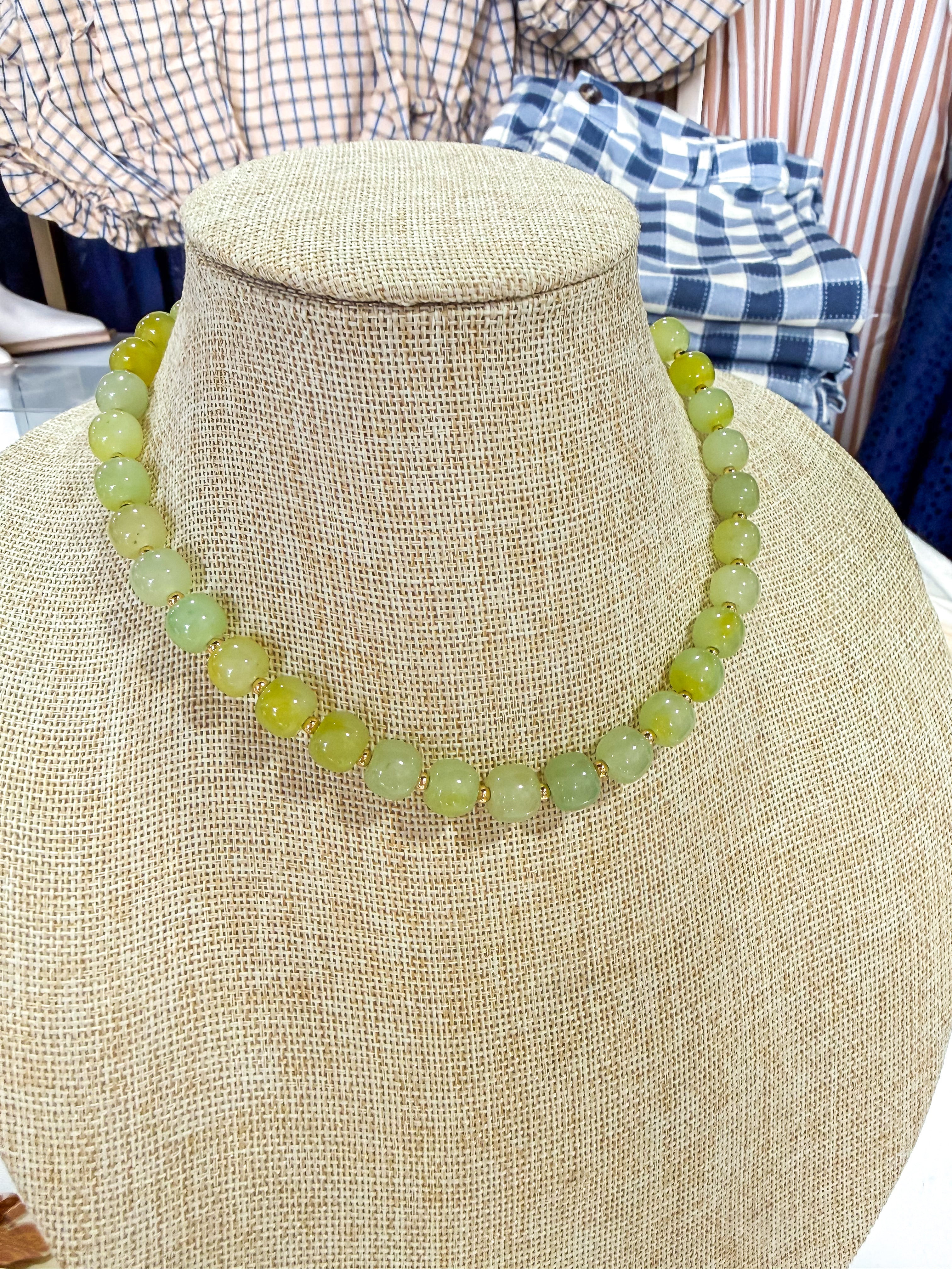 Light Green Small Beaded Necklace