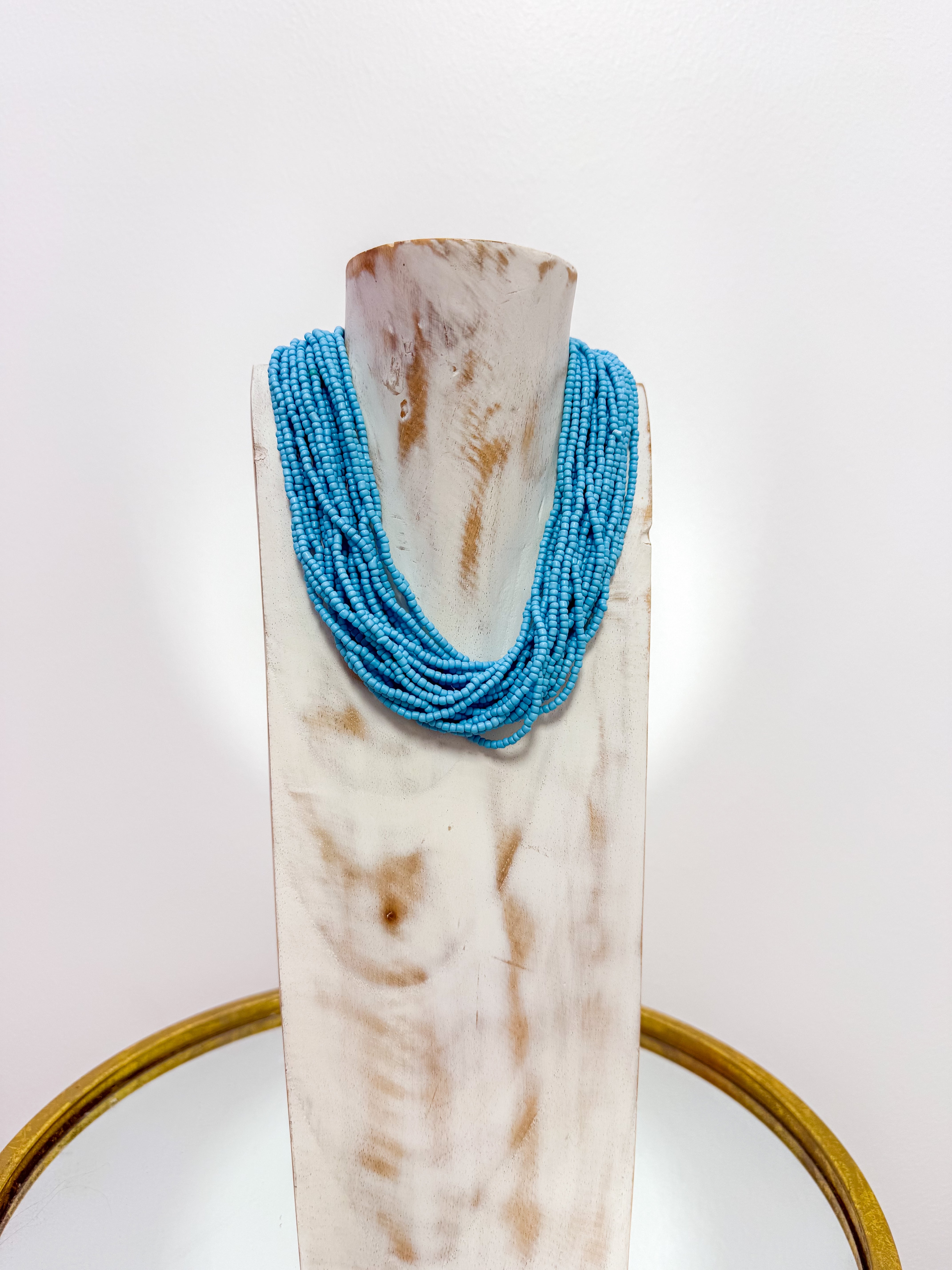 Turquoise String Bead Necklace