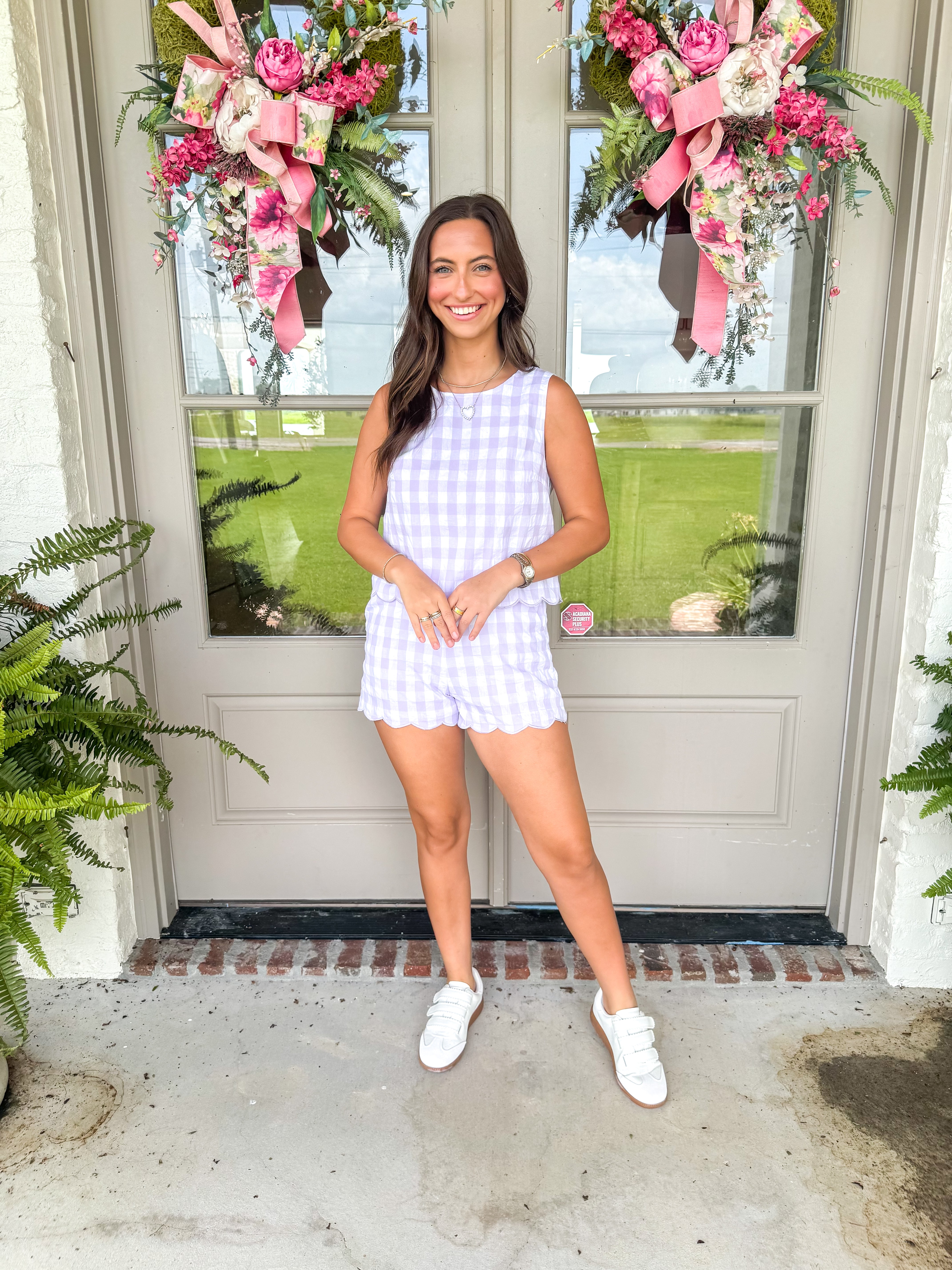 Sunny Side Up Gingham Set Lavender