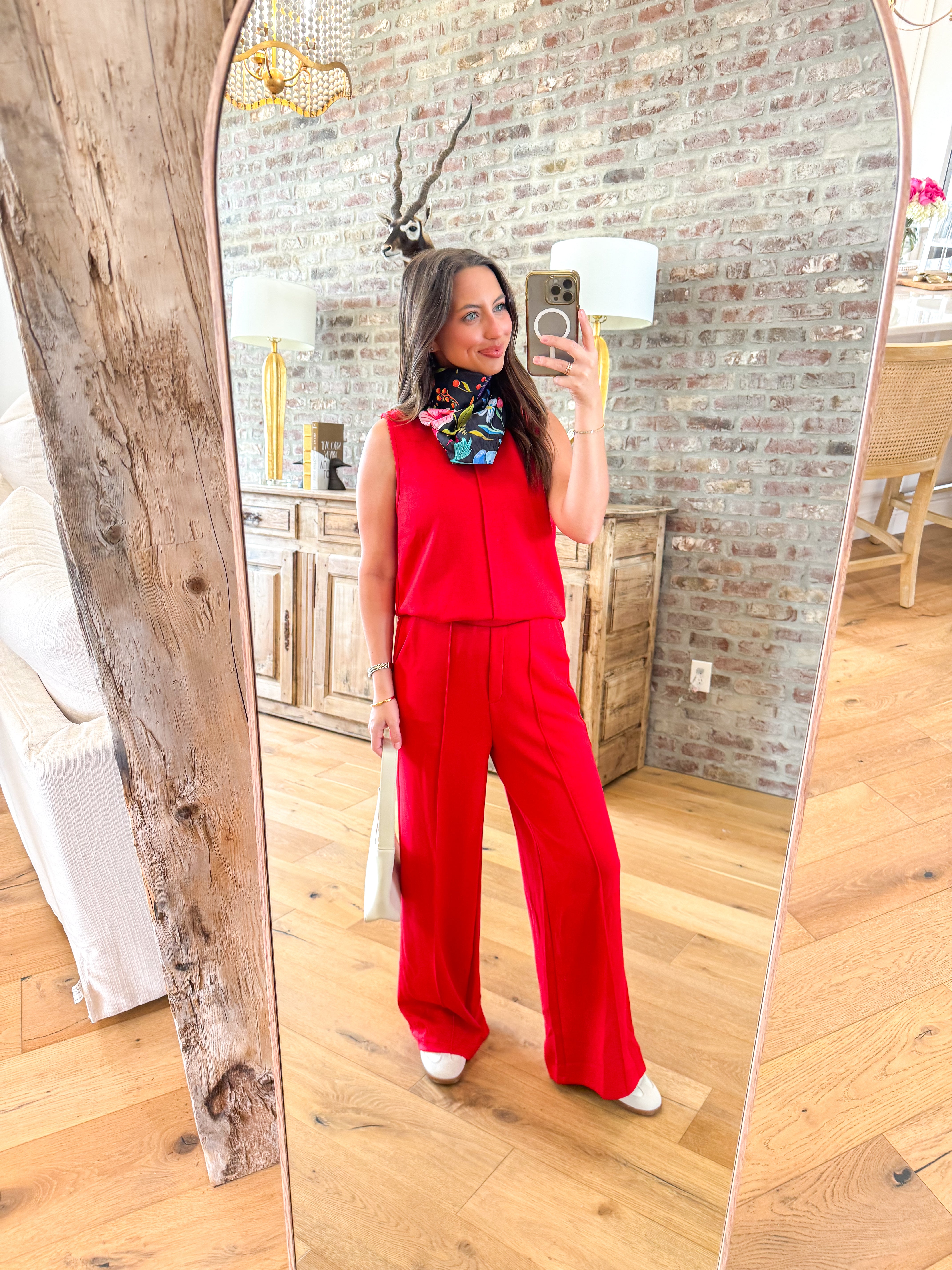 Red Soft Modal Lounge Set
