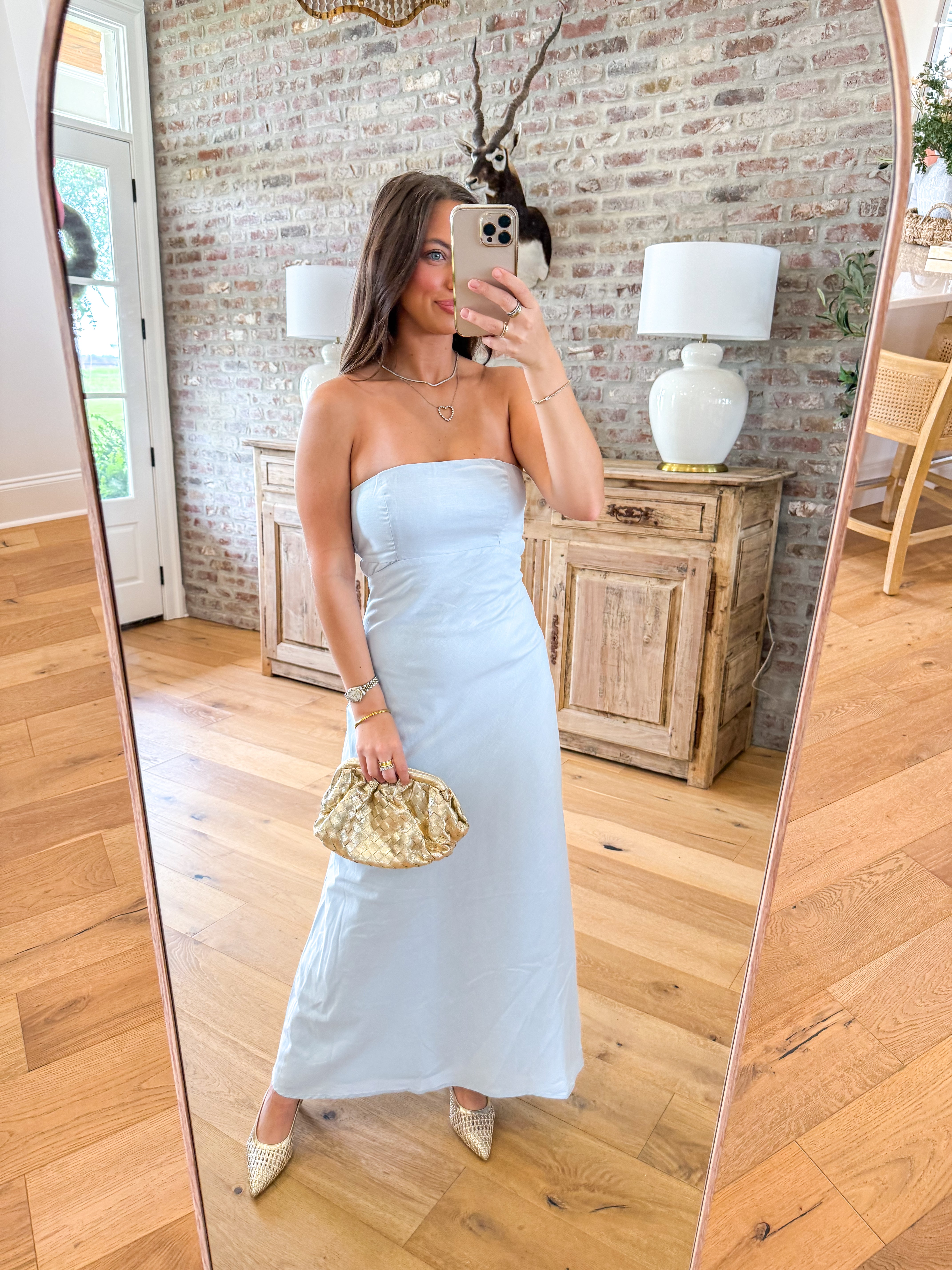 The Bayou Breeze Linen Maxi Blue