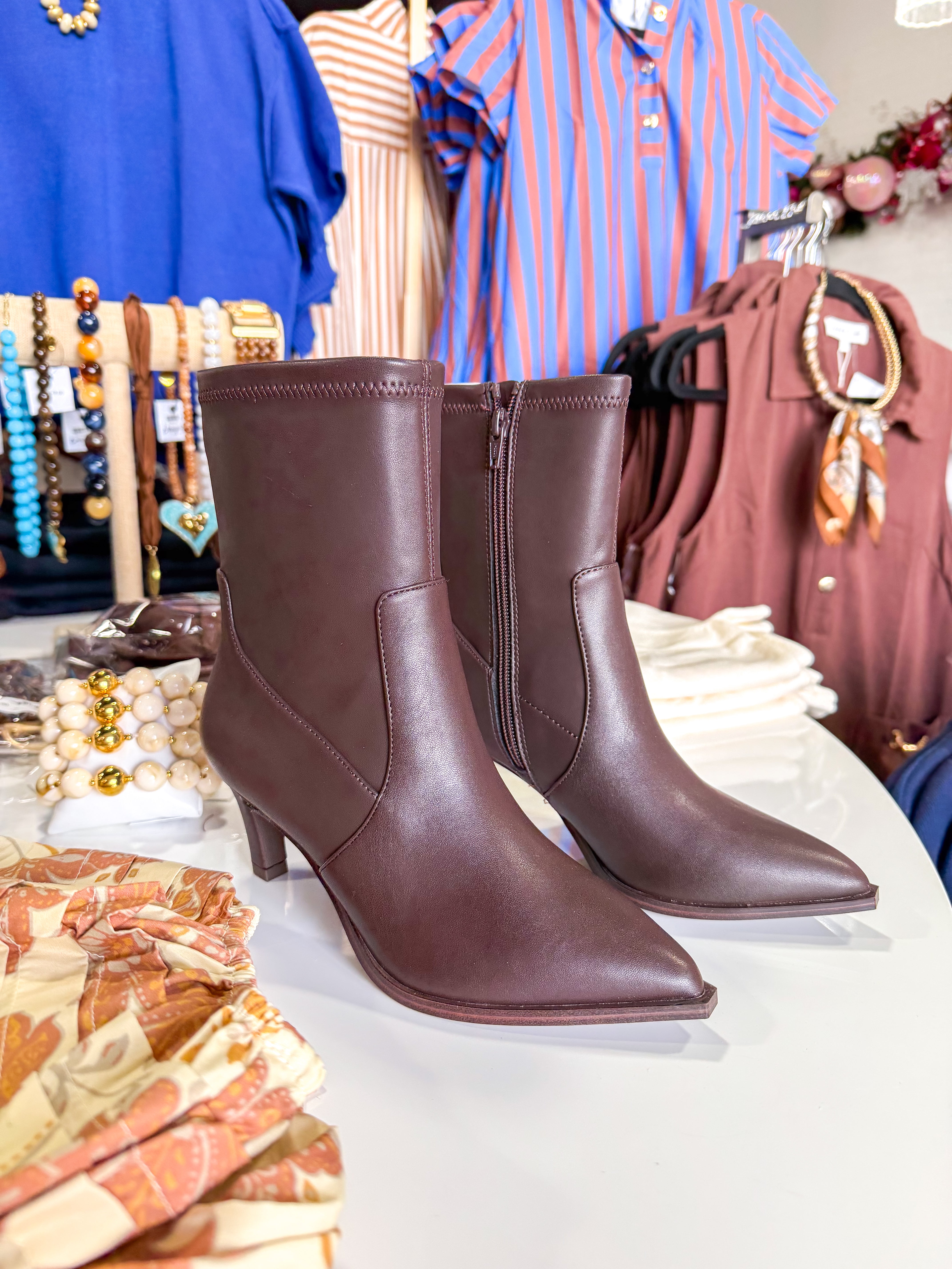 Hearda Brown Smooth Boots