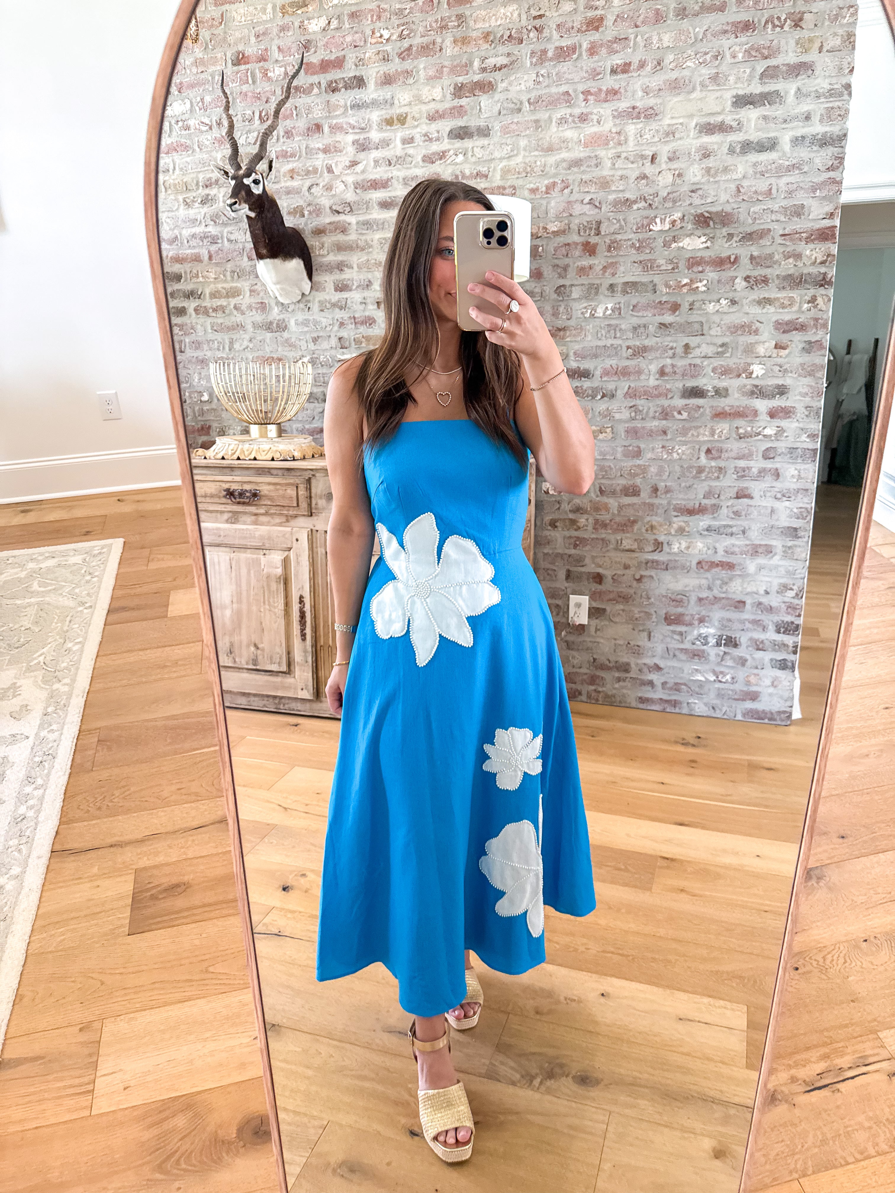 Petal & Pearl Hawaiian Blue Midi