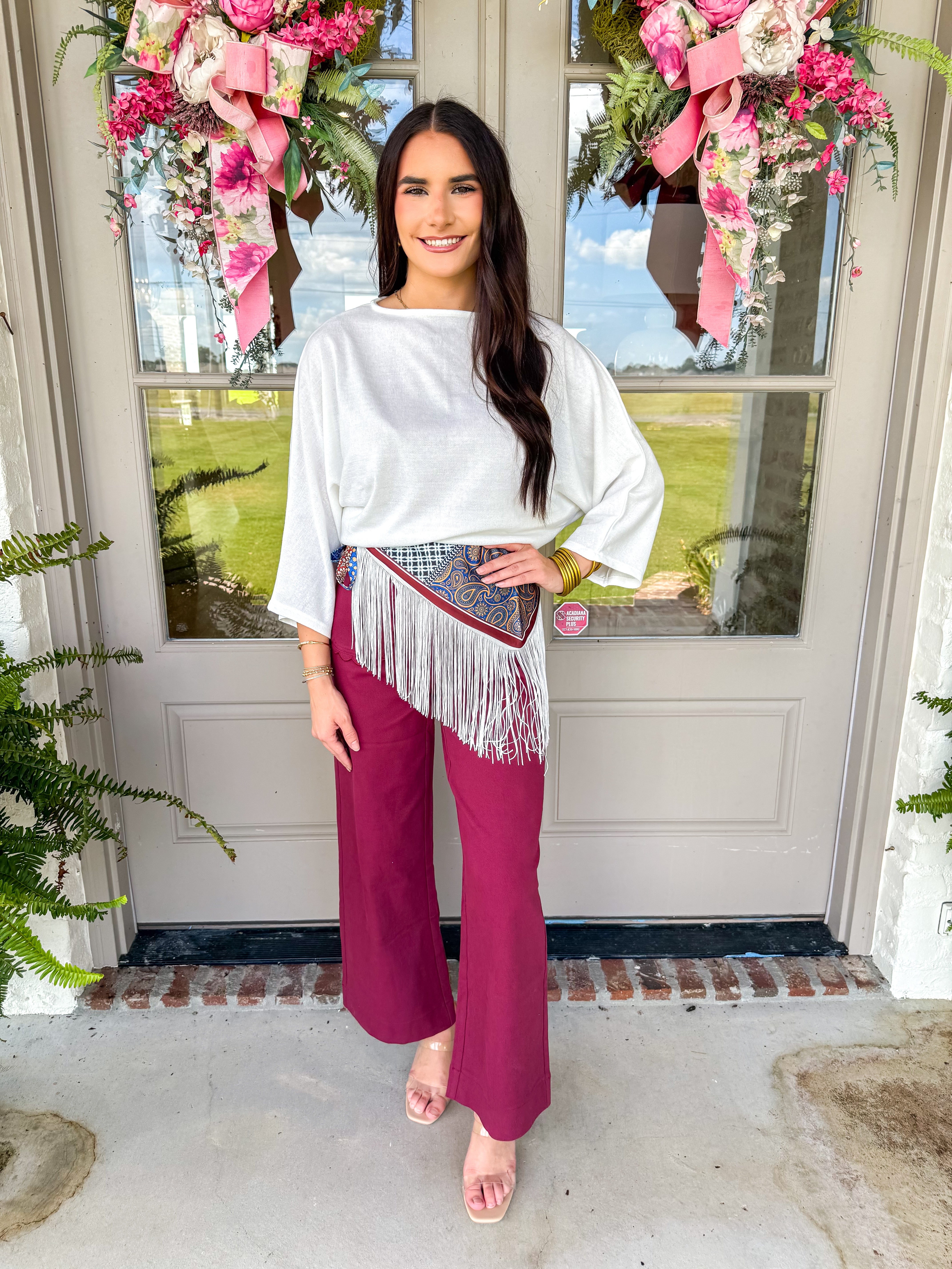 Ivory Dolman Knit Pullover