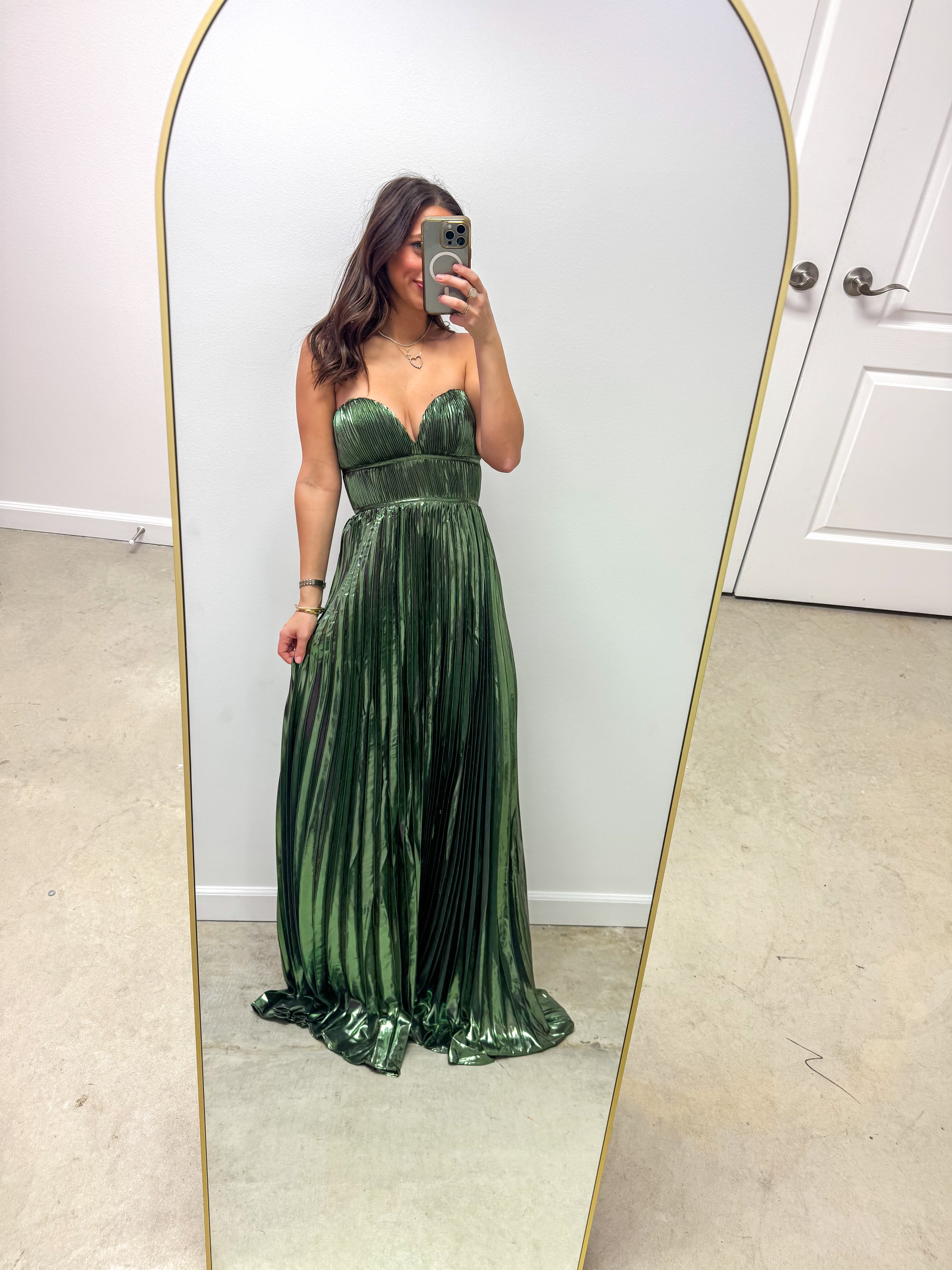 Southern Masque Olive Ballgown