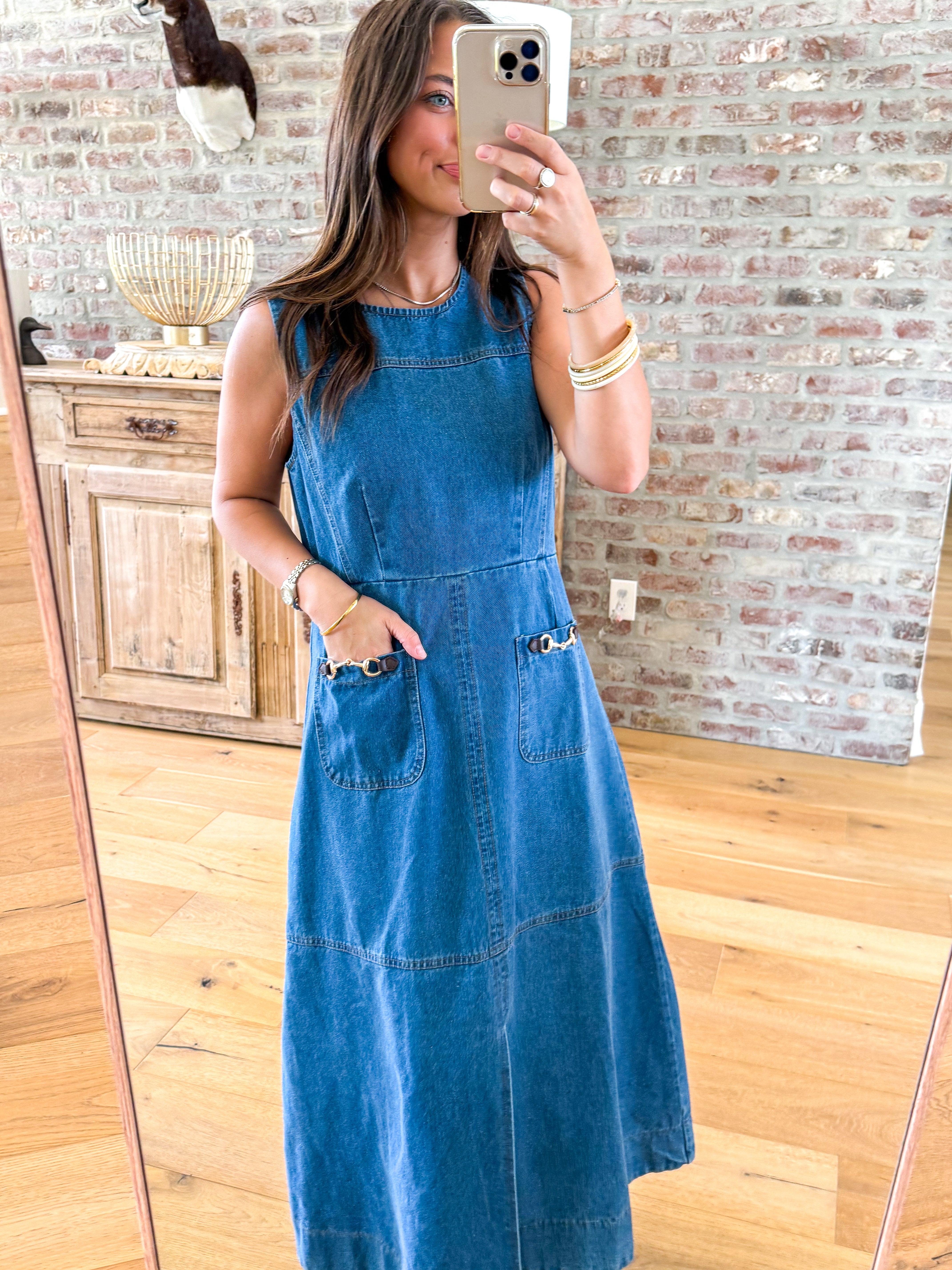 Chamberlain Light Denim Midi Dress