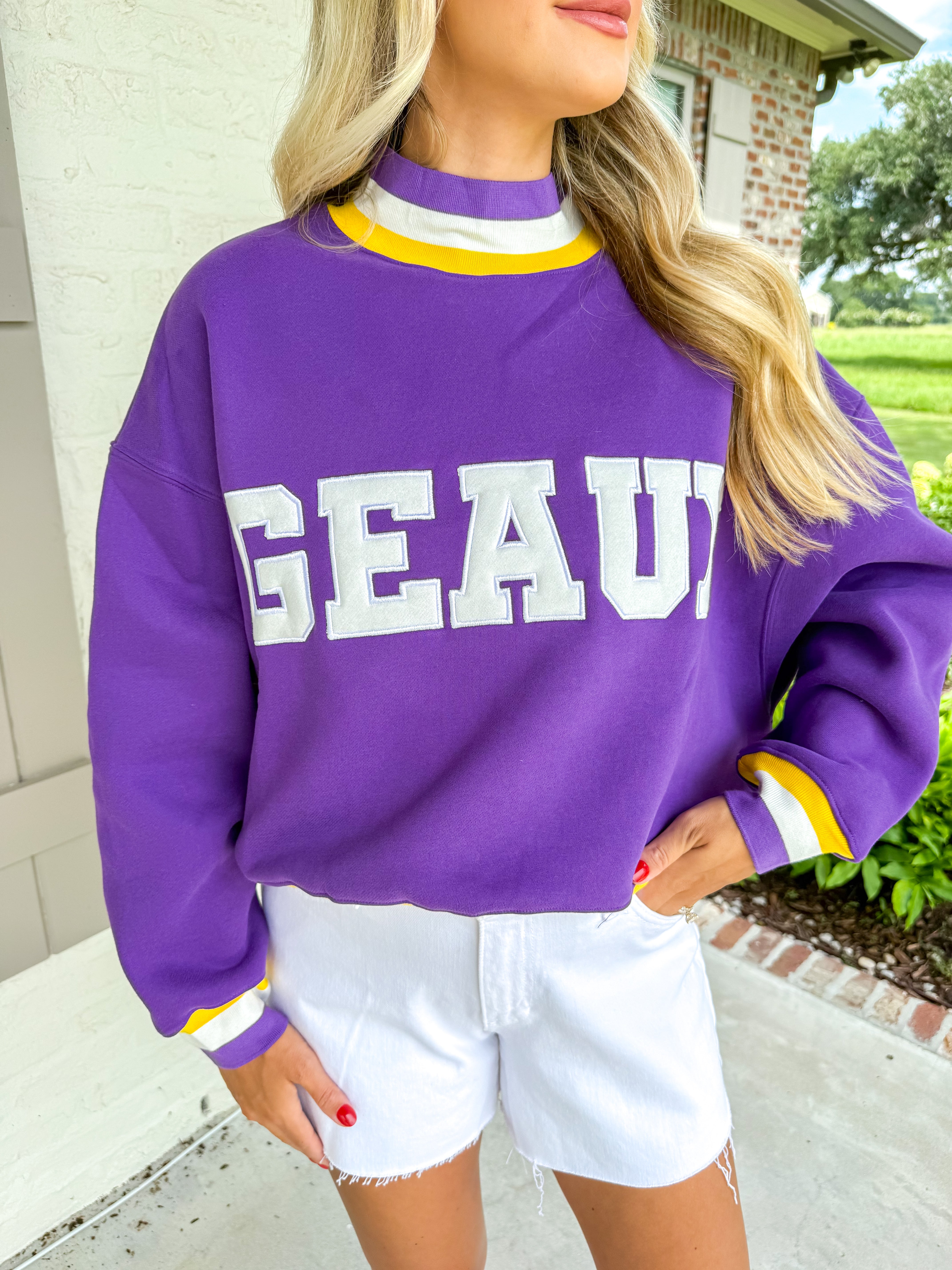 Geaux Team Mock Neck Sweatshirt