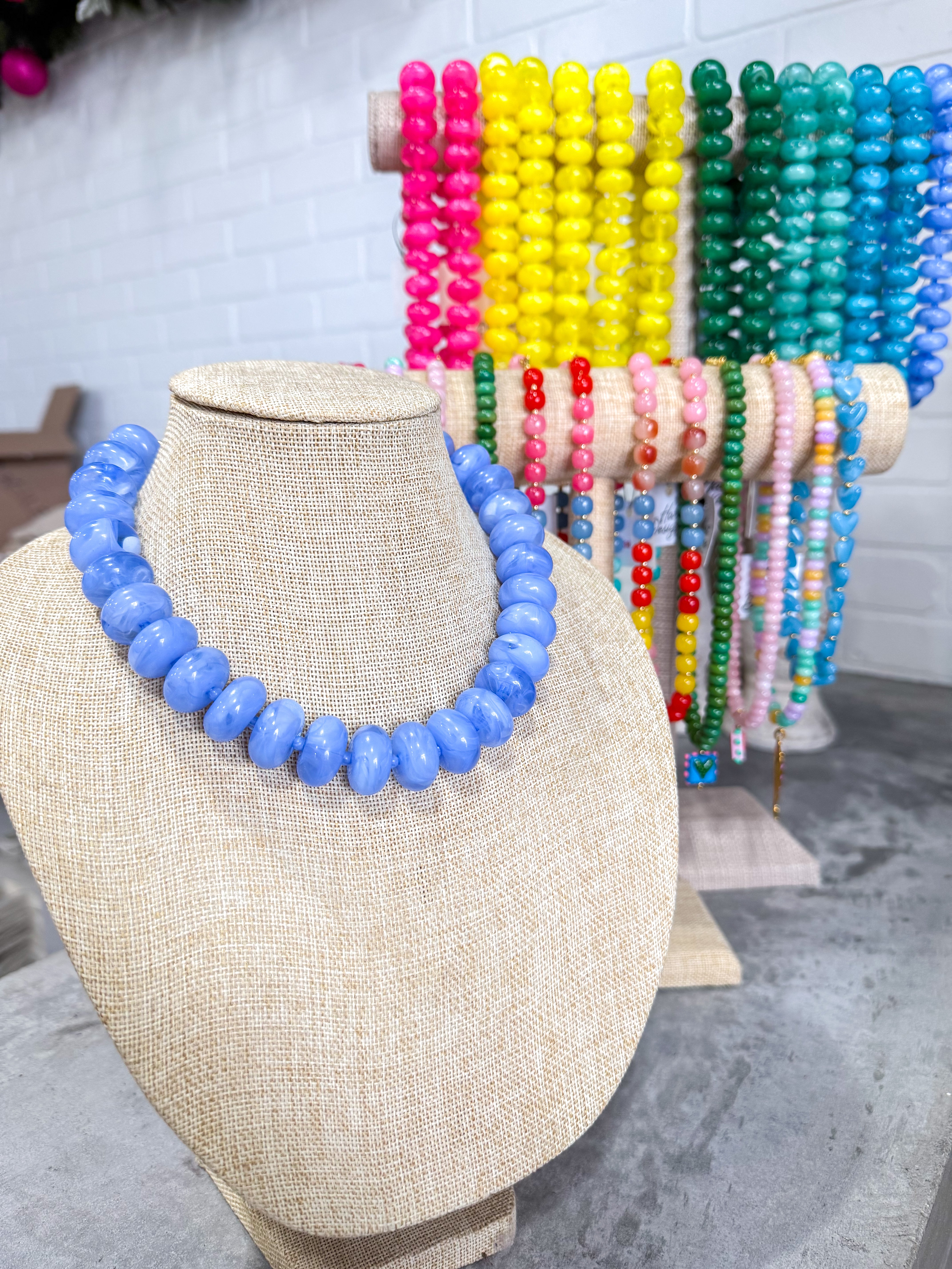 Periwinkle Beaded Necklace