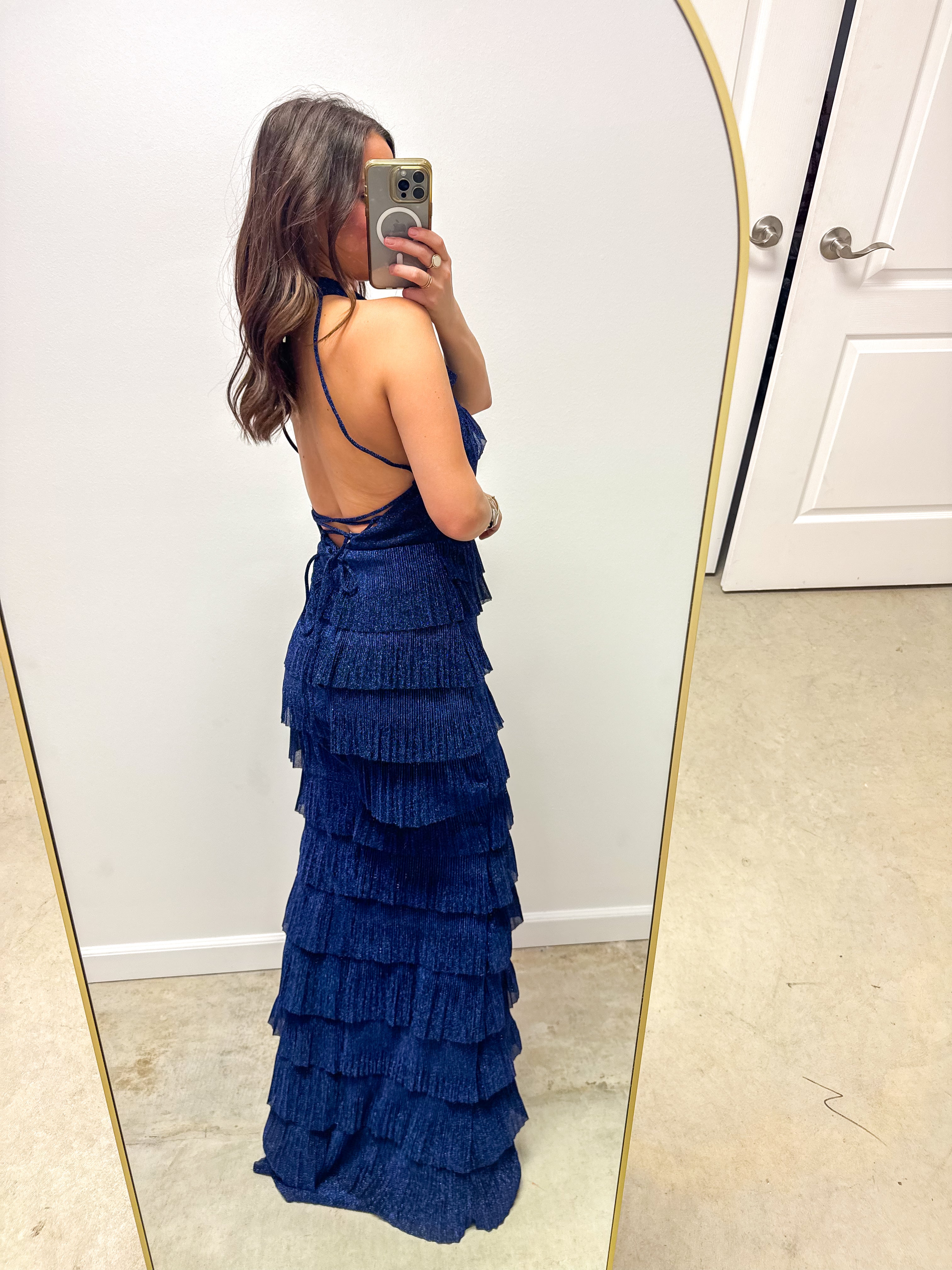 Gilded Krewe Navy Ball Gown