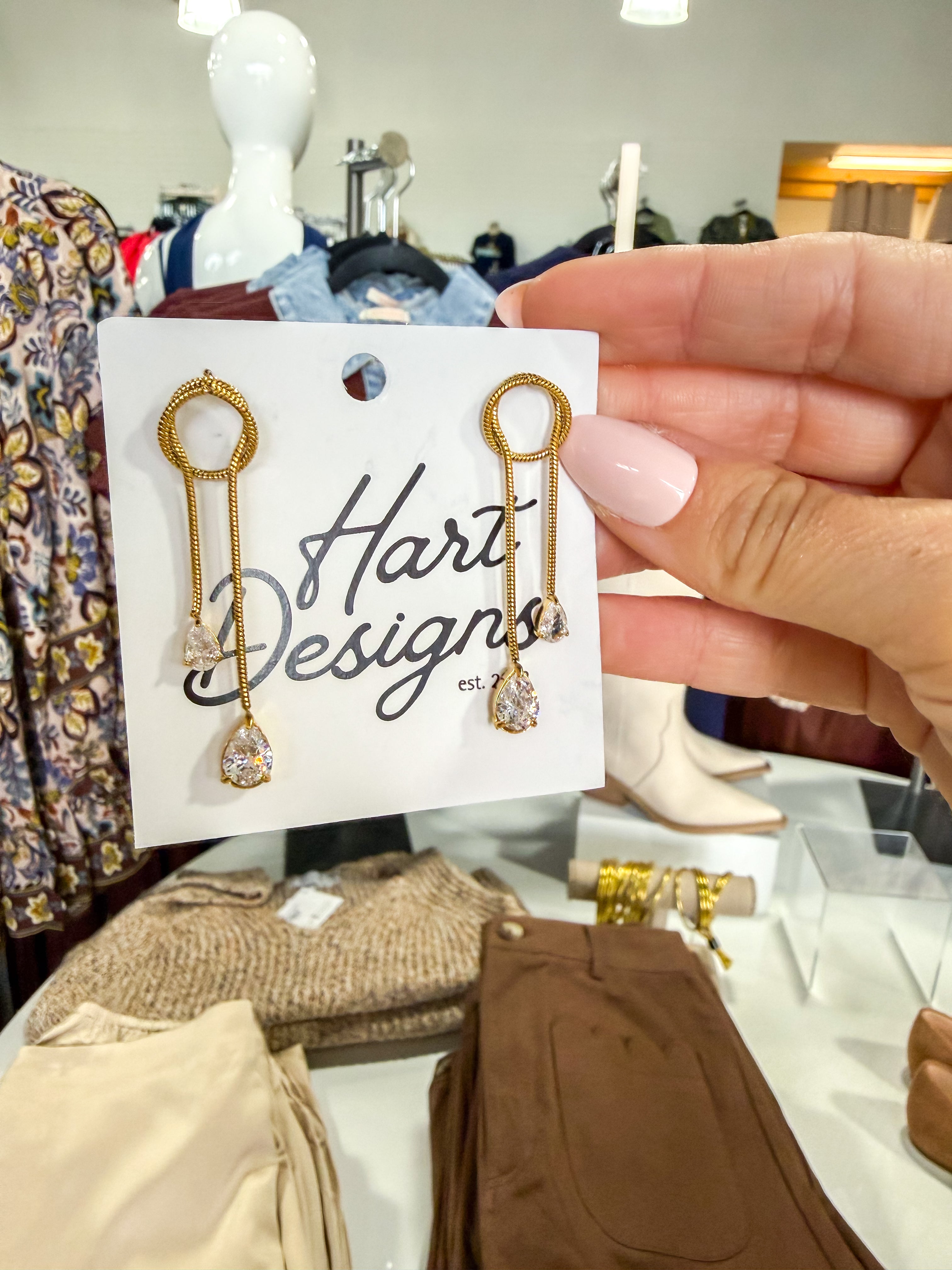 Double Drop Pear Earrings