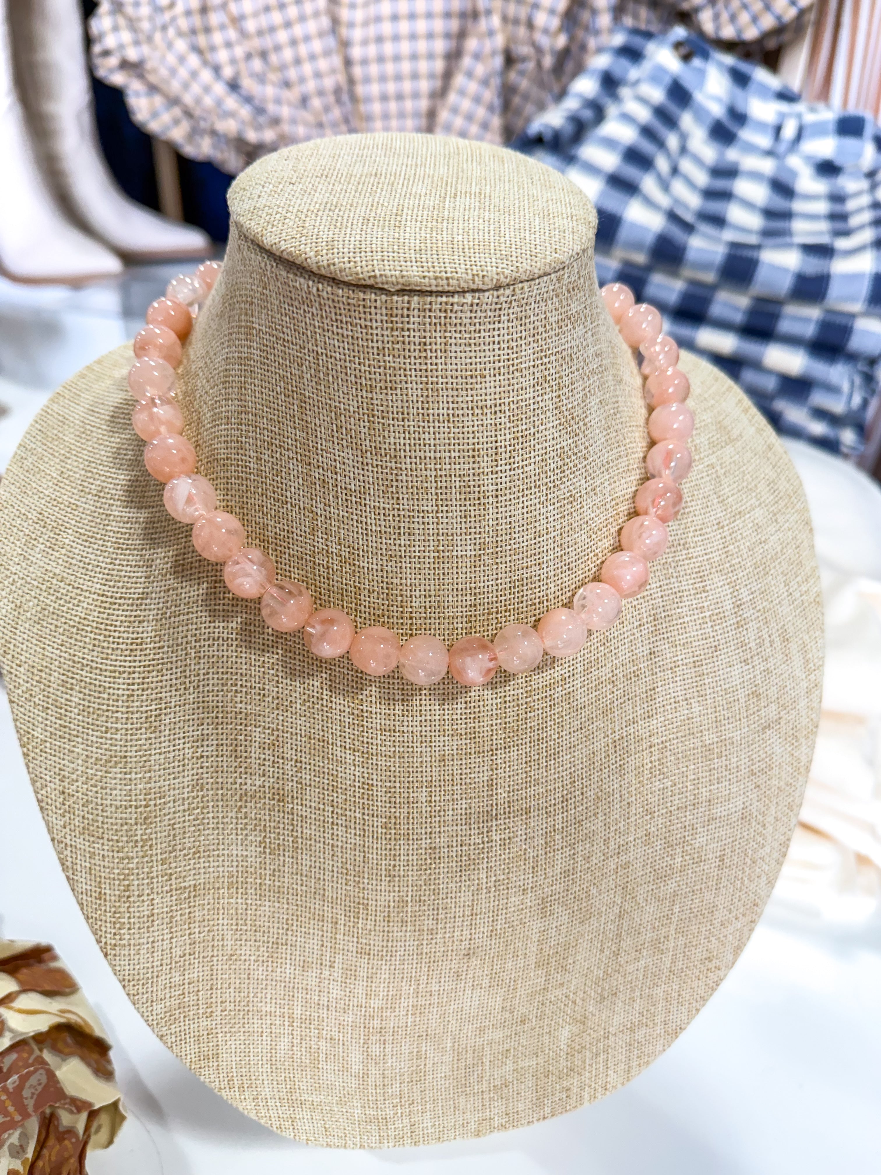 Light Pink Small Beaded Necklace