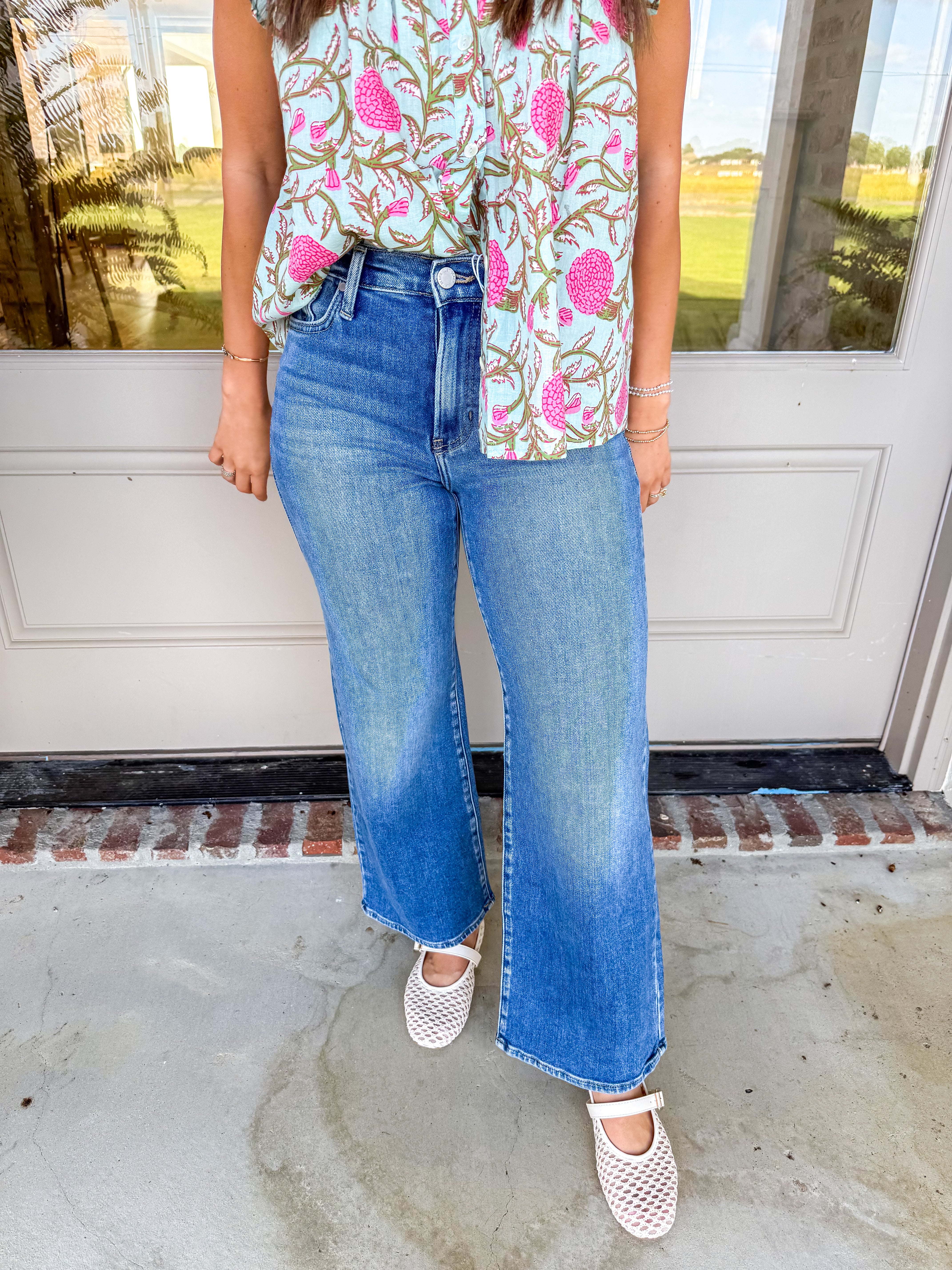 Medium Denim JB Collection HR Wide Leg Jeans