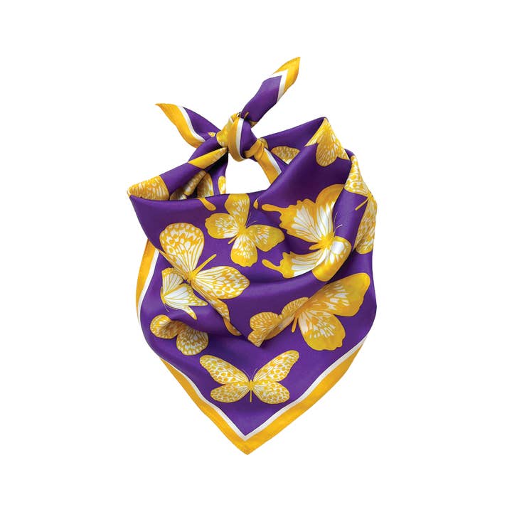 The Mariposa Scarf in Purple & Gold (PREORDER 08/10)