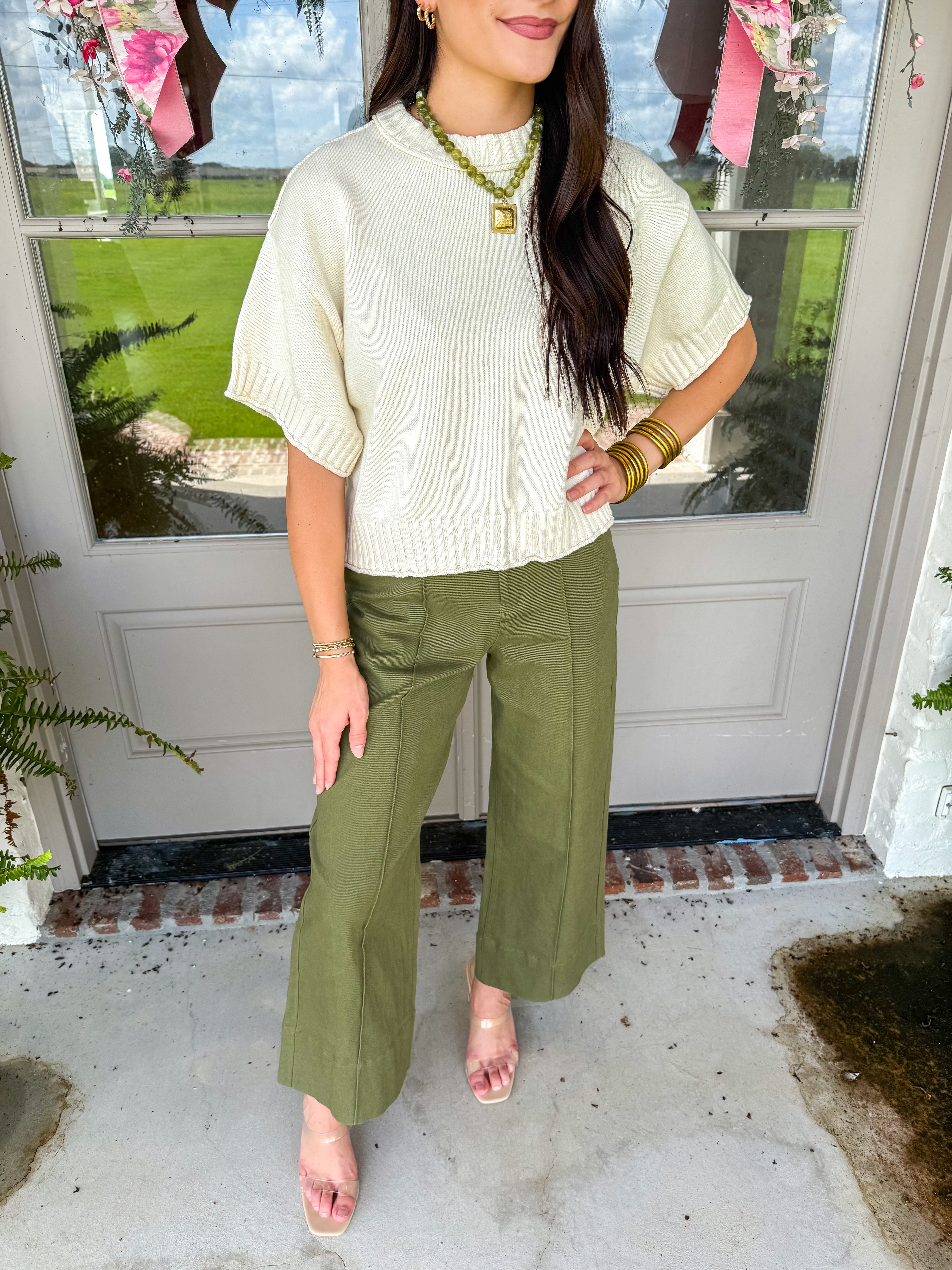 The Monday Knit Top Ecru