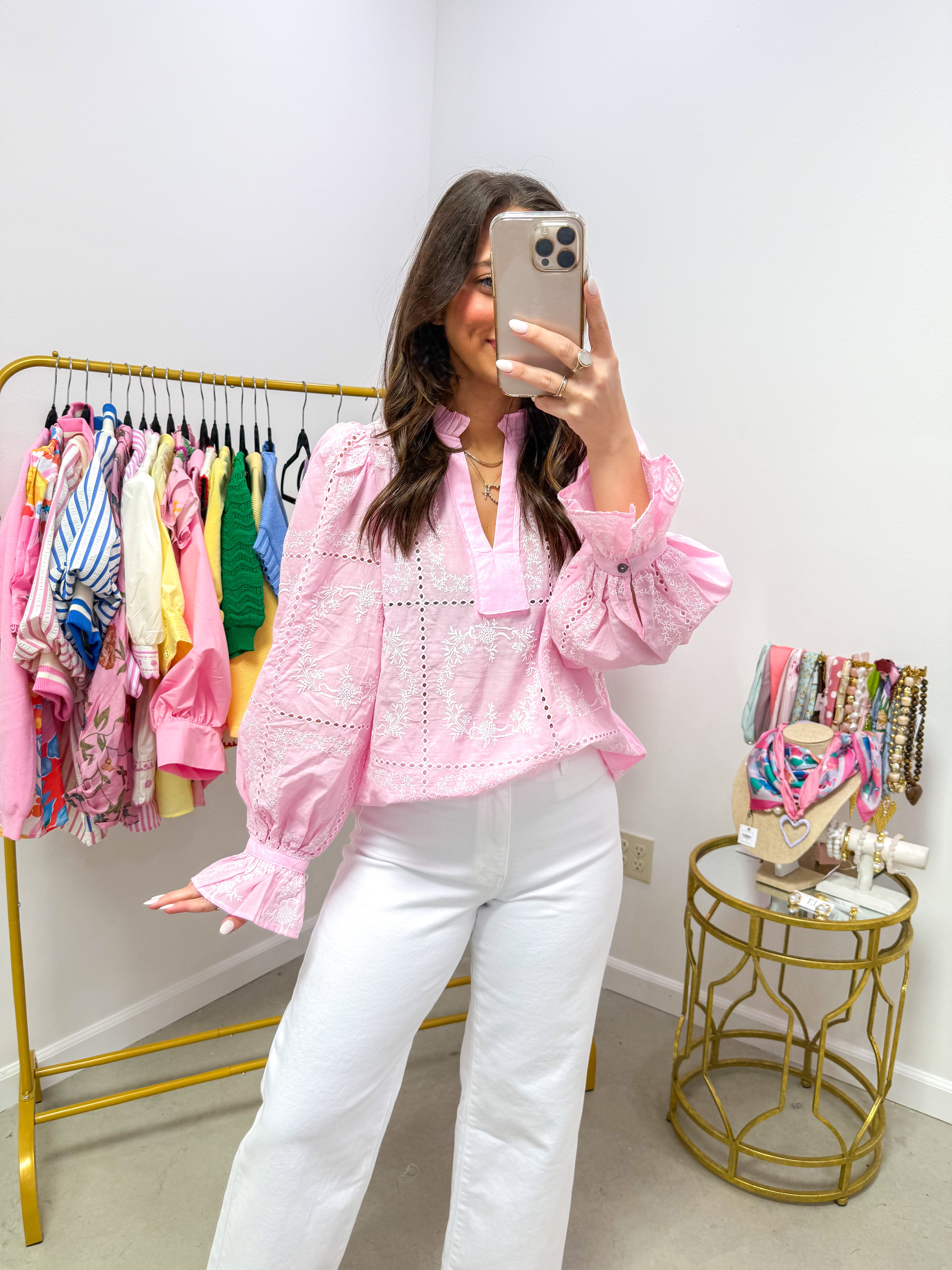 Mary Kate Pink Blouse