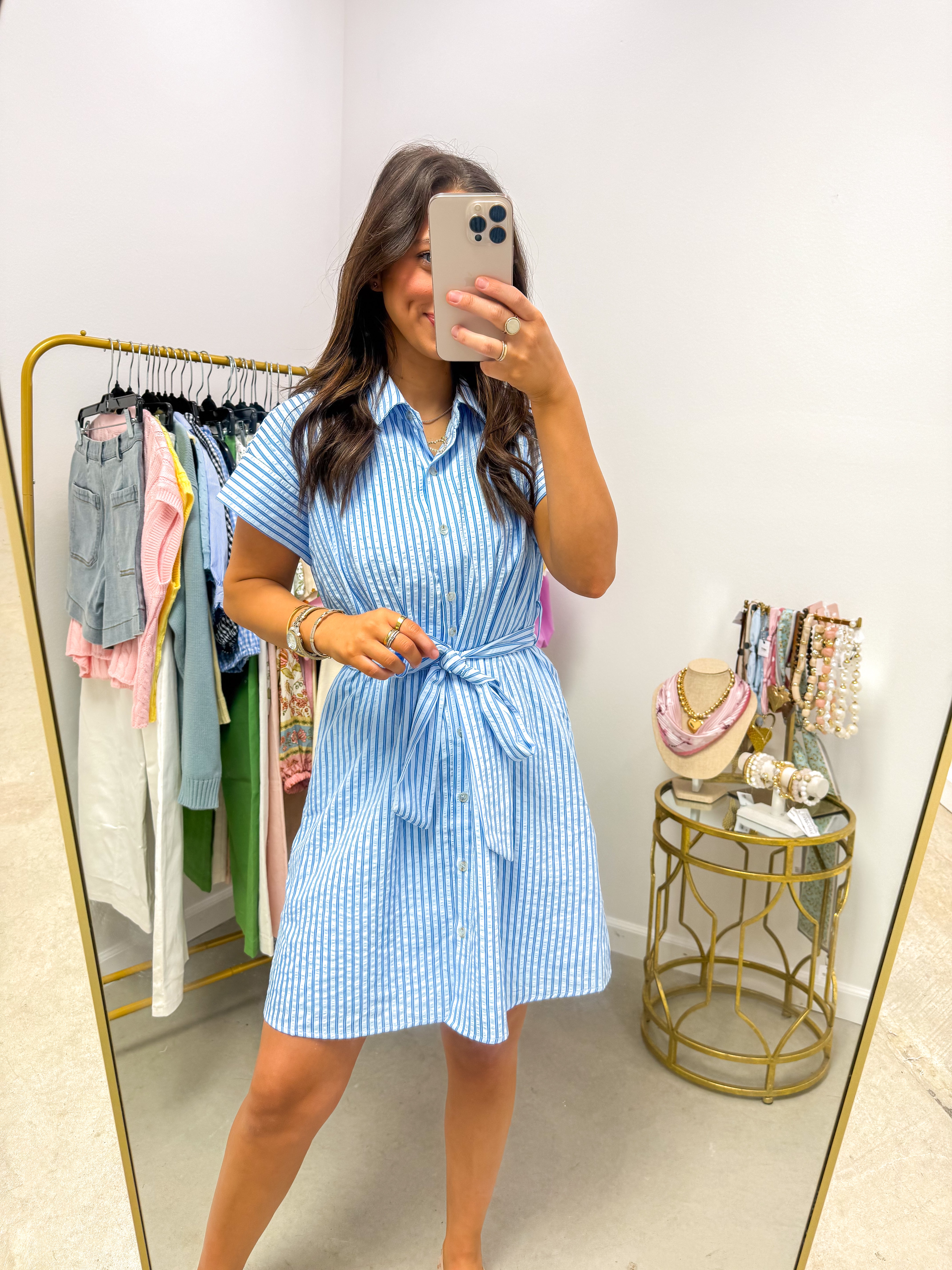 Mary Frances Blue Striped Mini