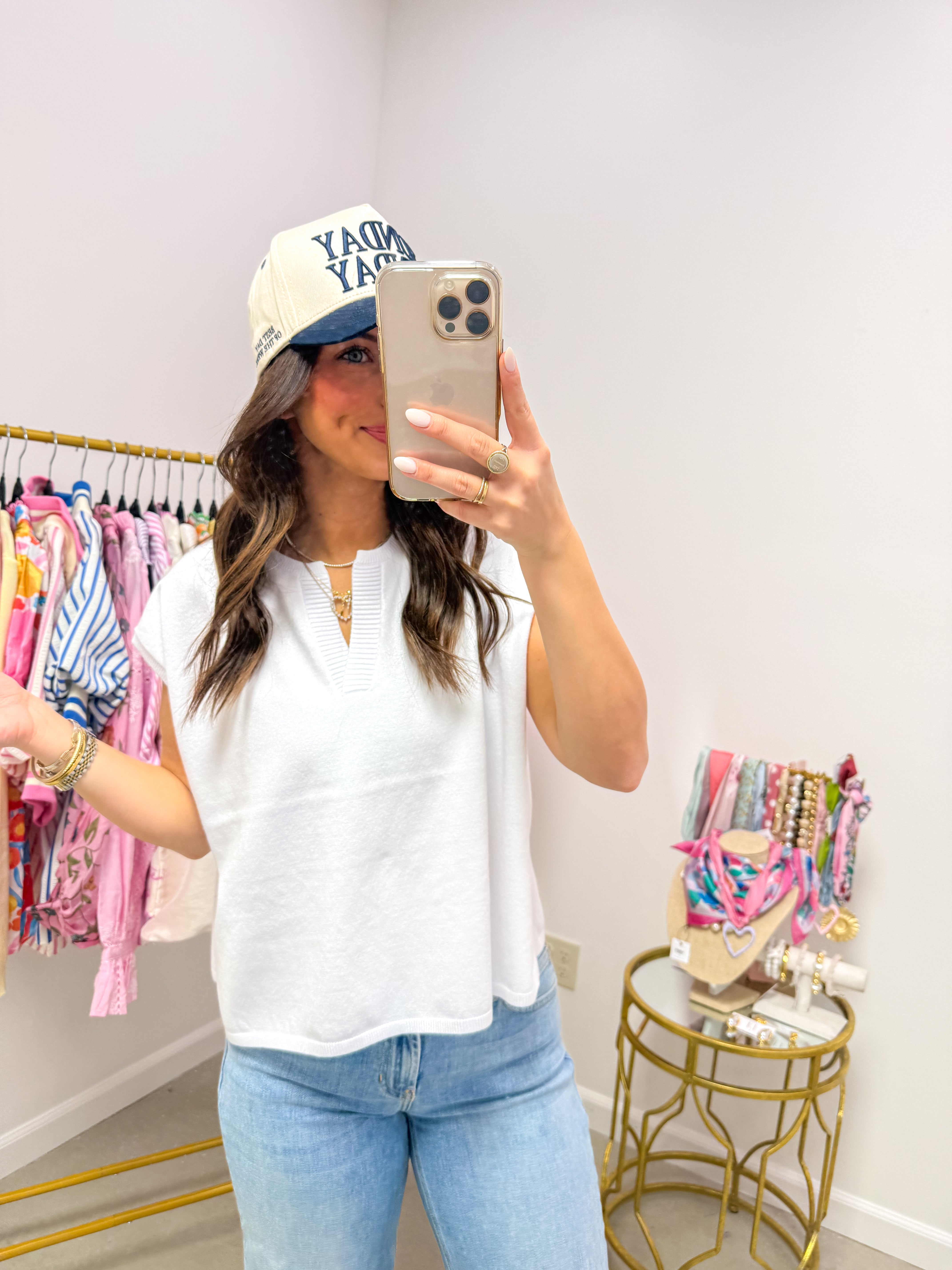 Everyday Easy Off White Knit Top