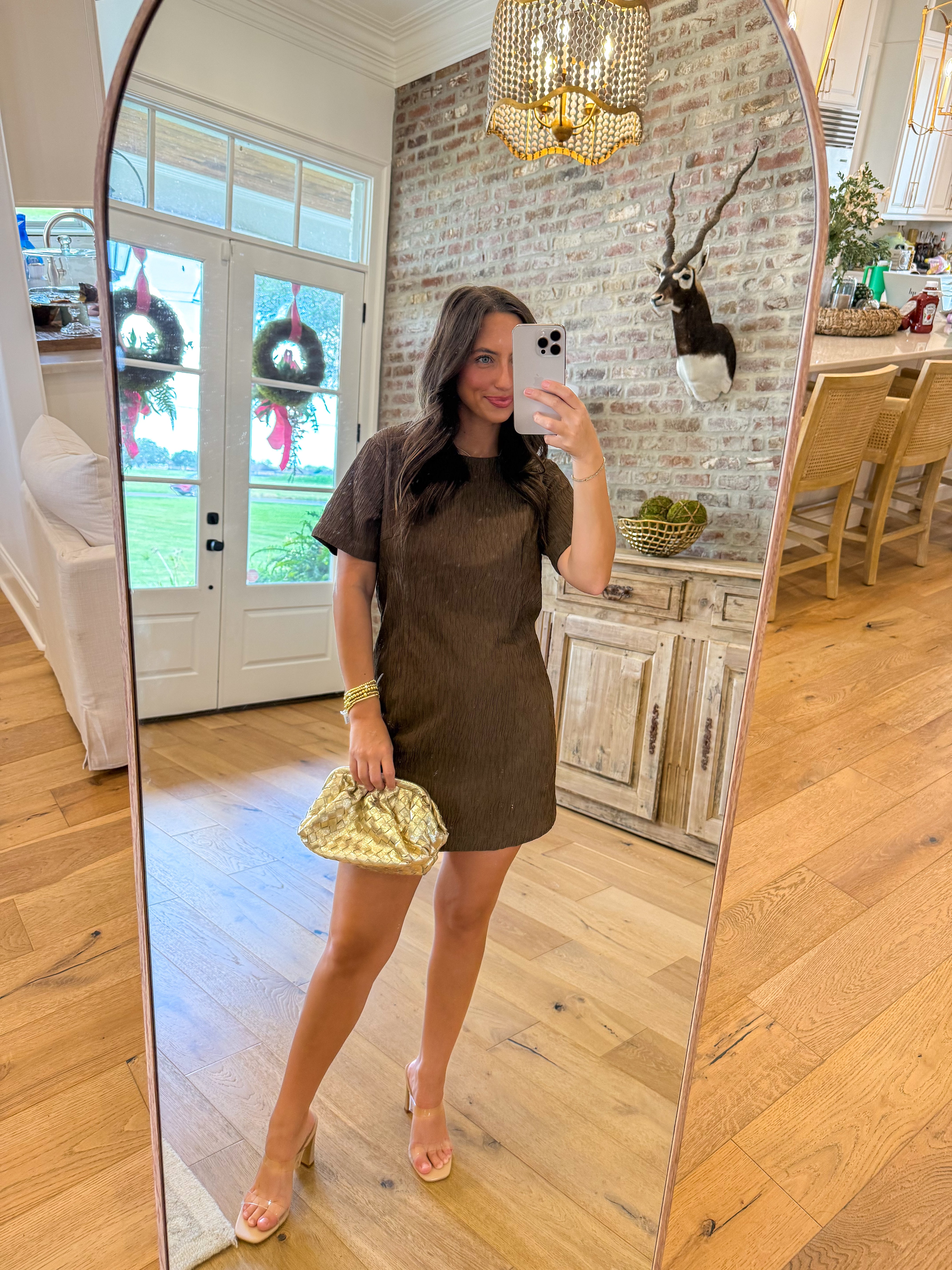 Katia Textured Shift Mini Dress