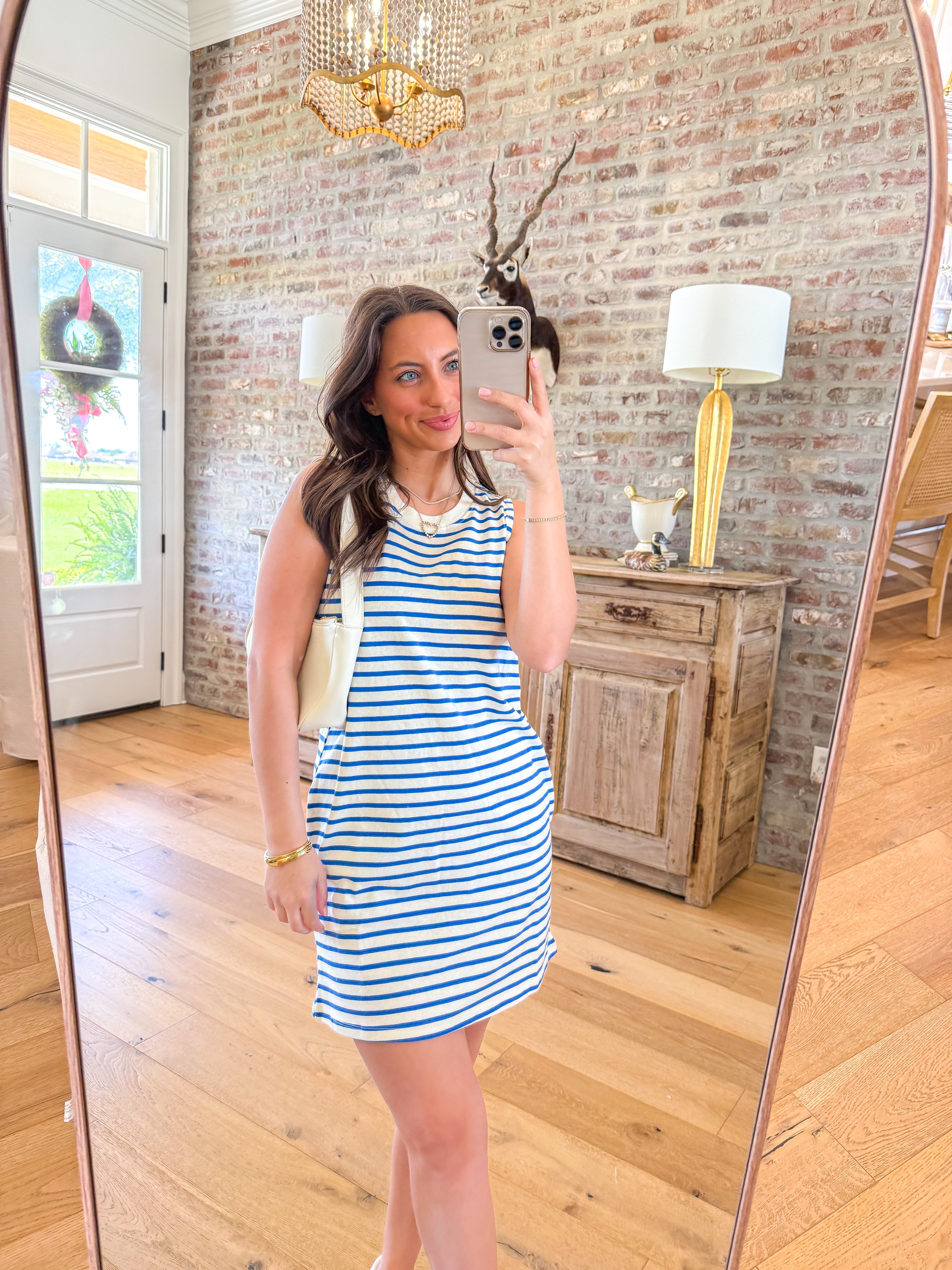 All the Love Striped Blue Mini