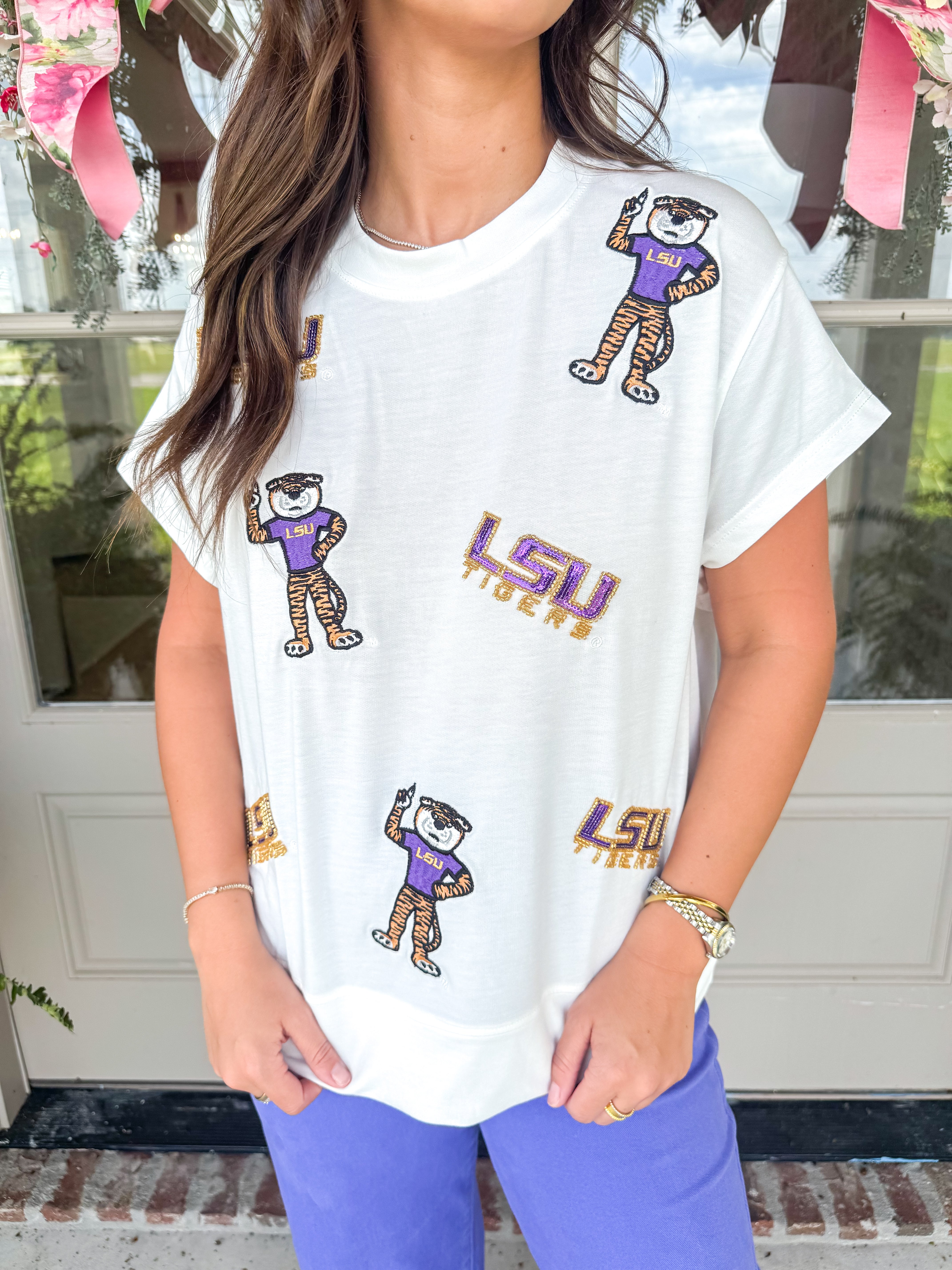Emily Mixed Icons LSU Top