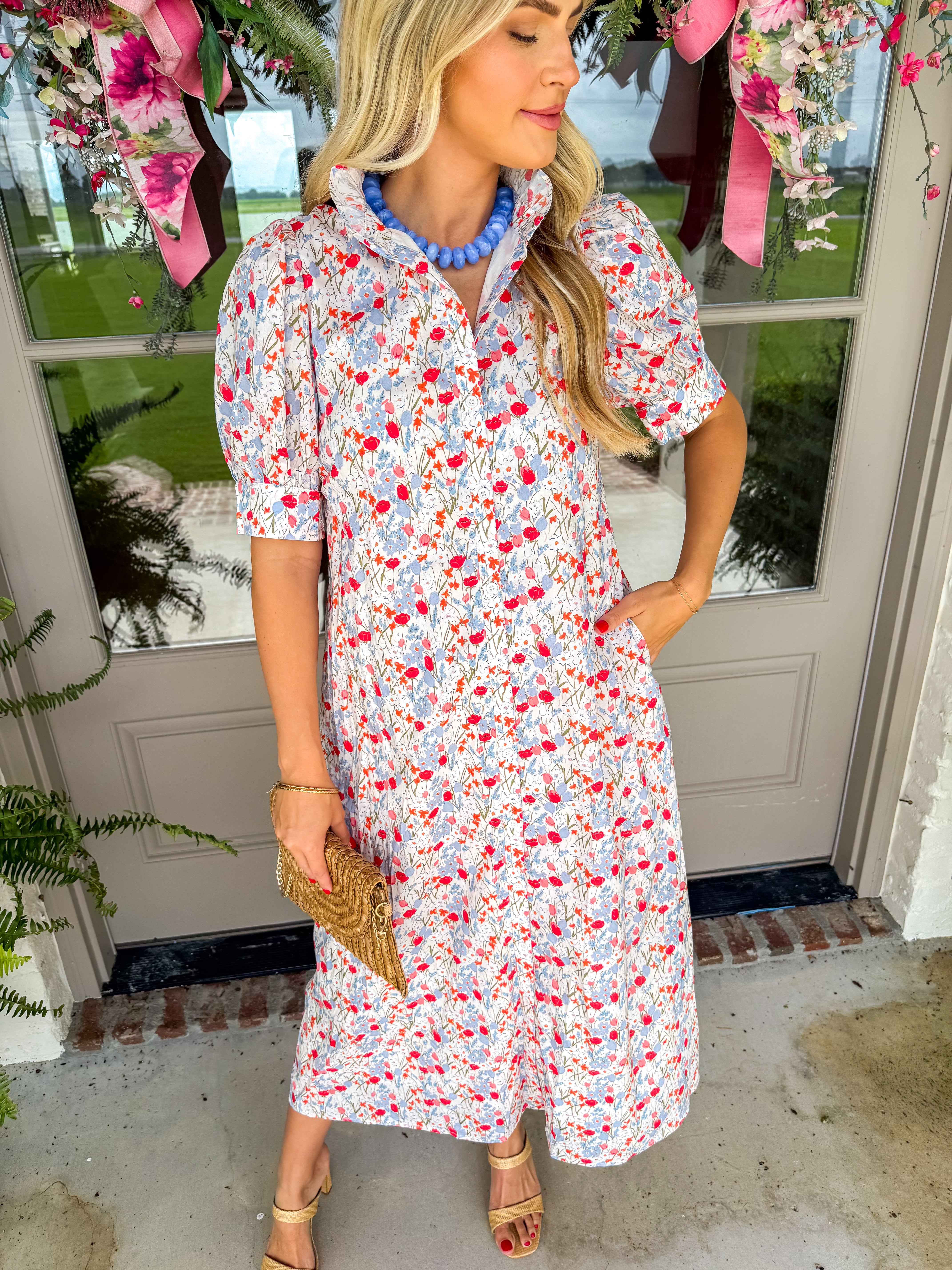 Meadow Song Blue Floral Maxi