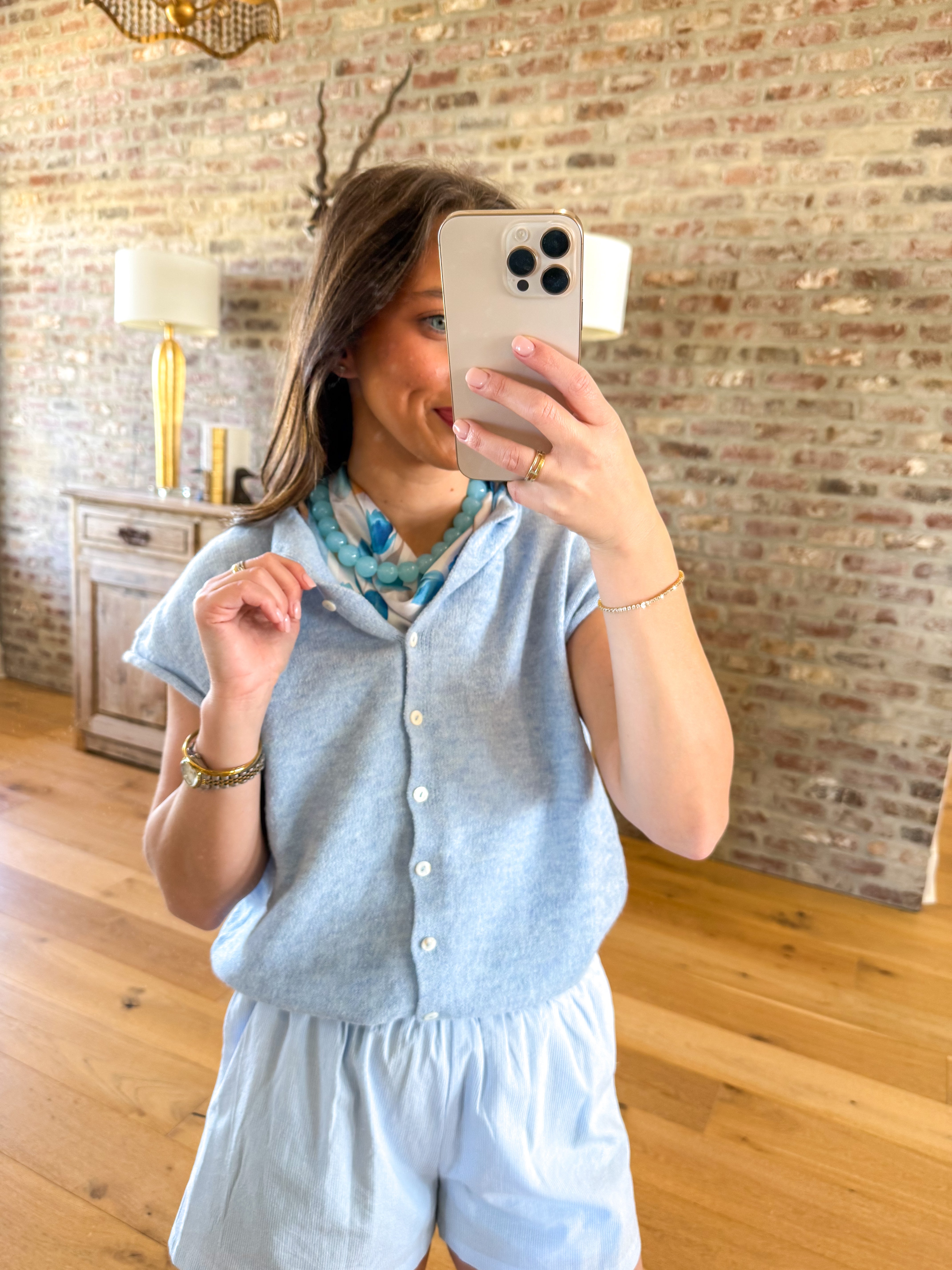 Classic Comfort Cardigan Sky Blue