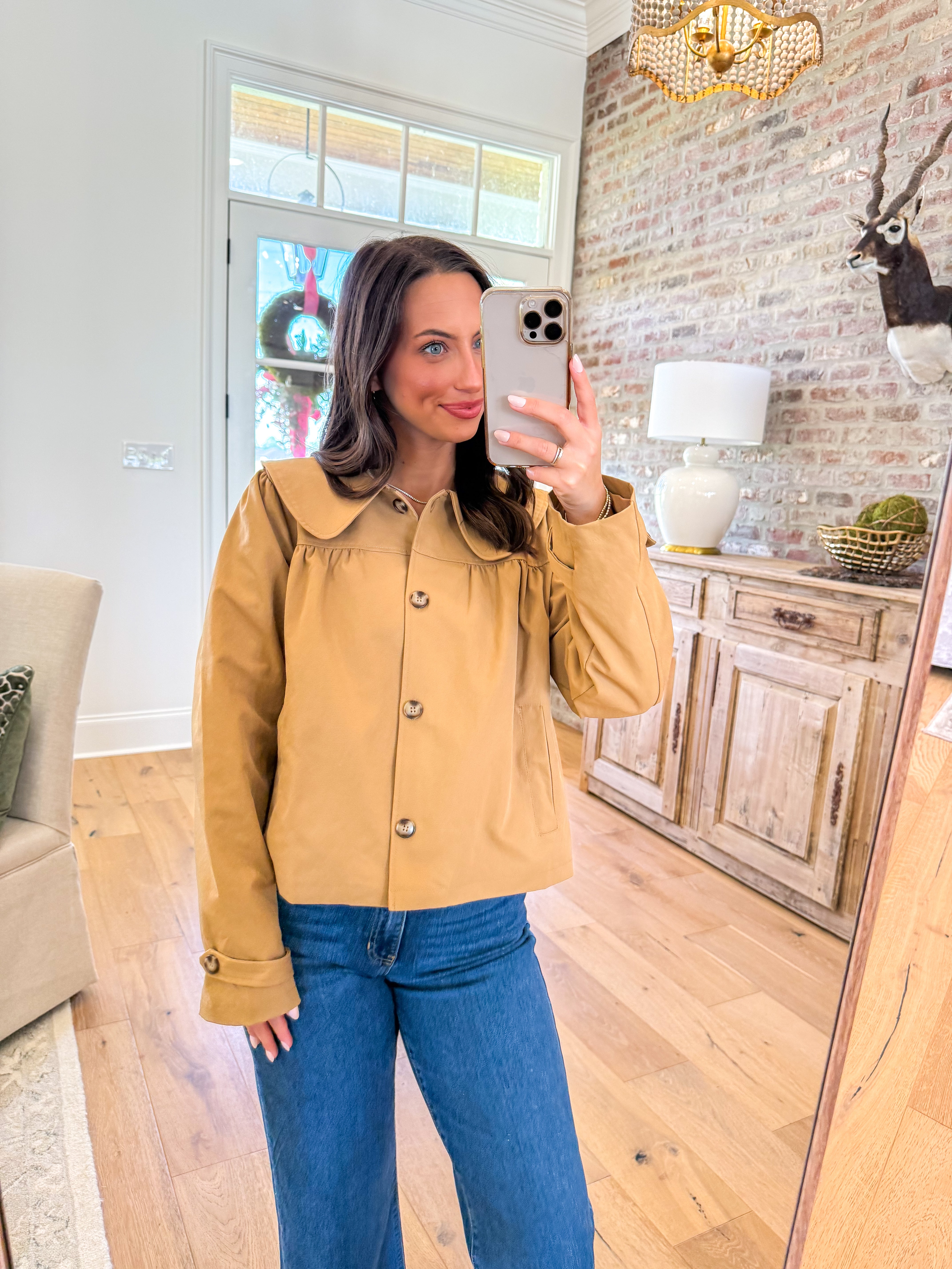 The Camille Peter Pan Jacket Camel