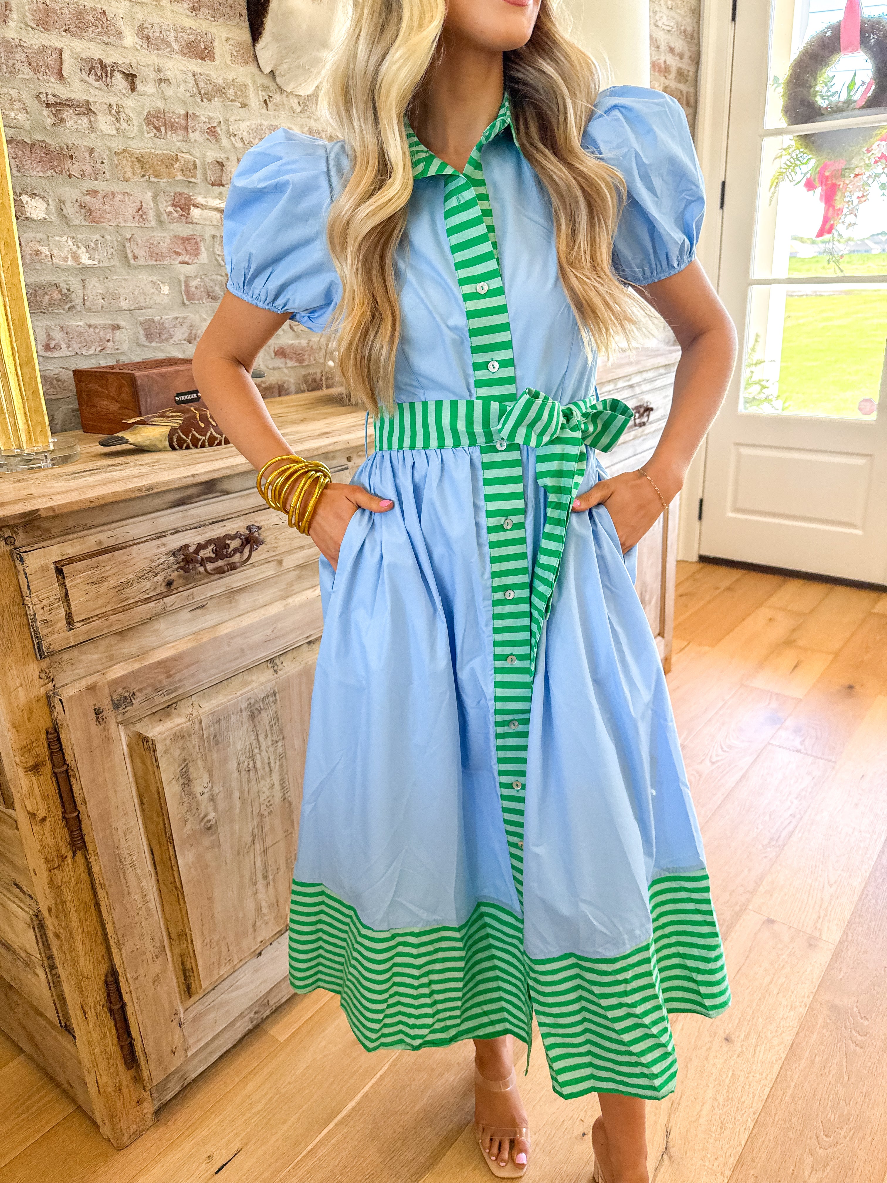 Bluebonnet Striped Maxi
