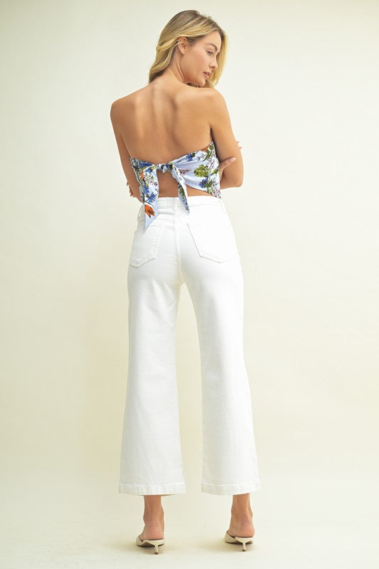 Off White Patch Pocket Wide Leg