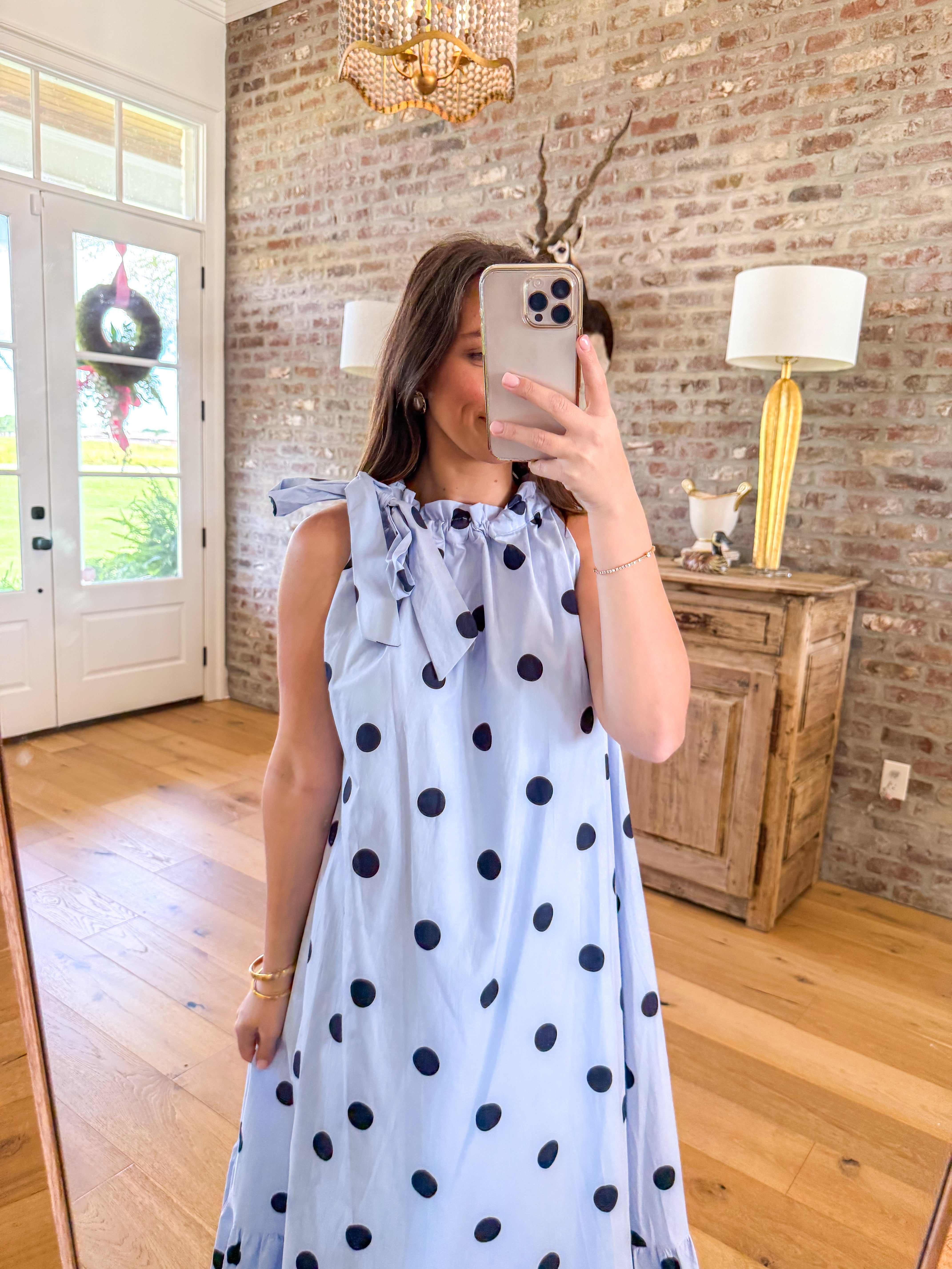 Pretty In Polka Blue Midi