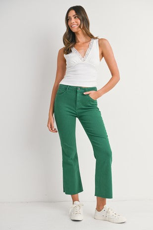 Kelly Green HR Tonal Crop Flare